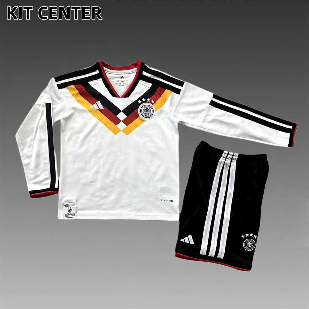 2026 Germany Home Long-sleeved Football Shirt (Kids Kit socks)