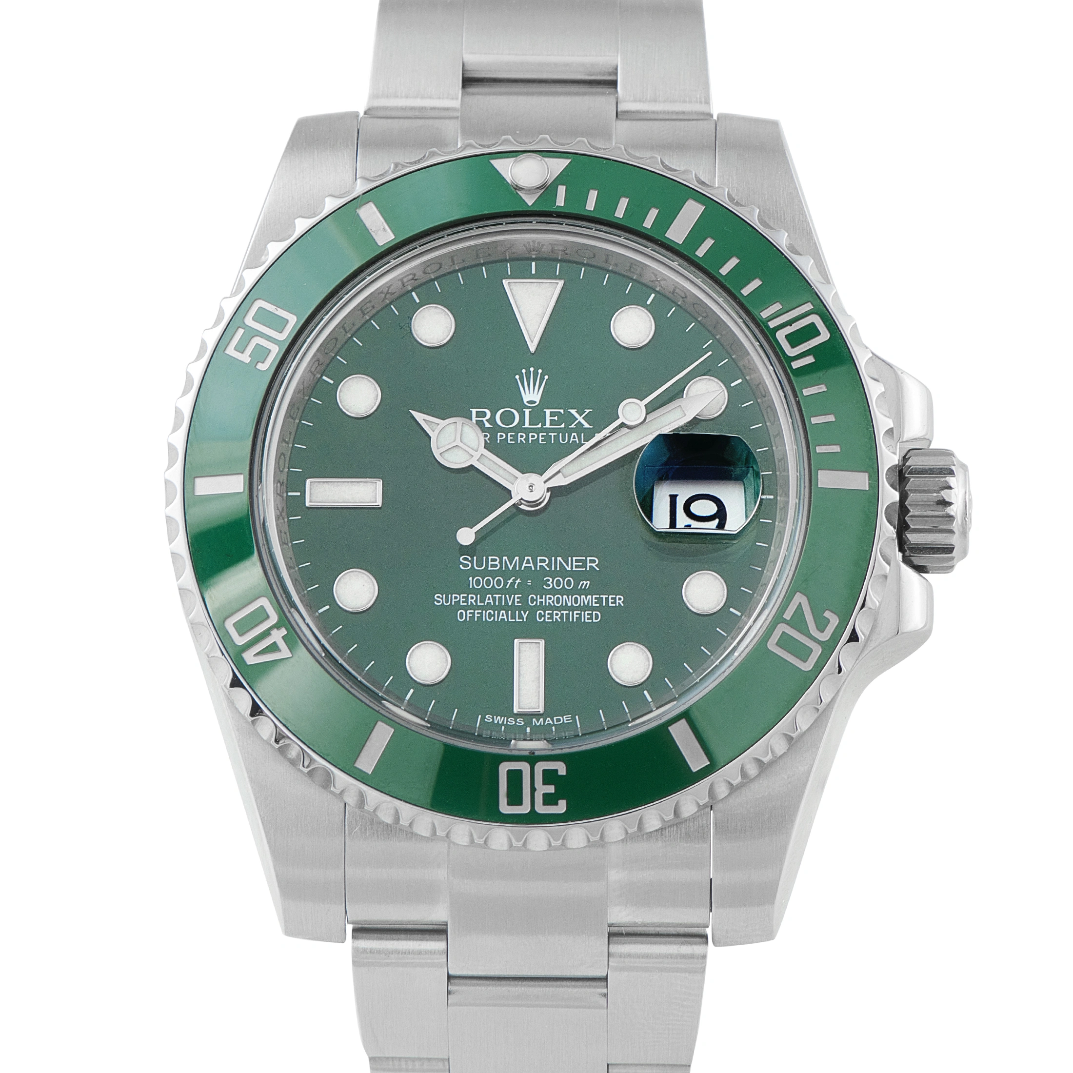 RolexSubmariner Date Hulk Steel Watch 116610LV