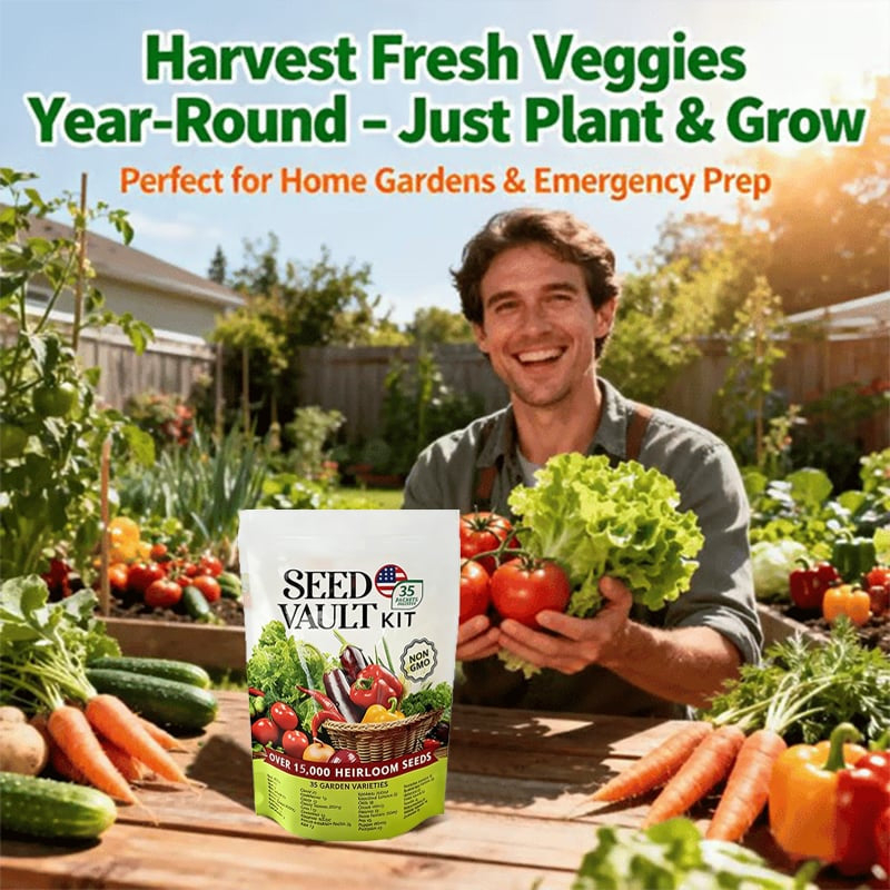 🔥LAST DAY 49% OFF🥦Ultimate Survival Seed Vault (15,000+ Seeds) | 35 Variety Pack🌿✈️Buy 2 Free Shipping✈️