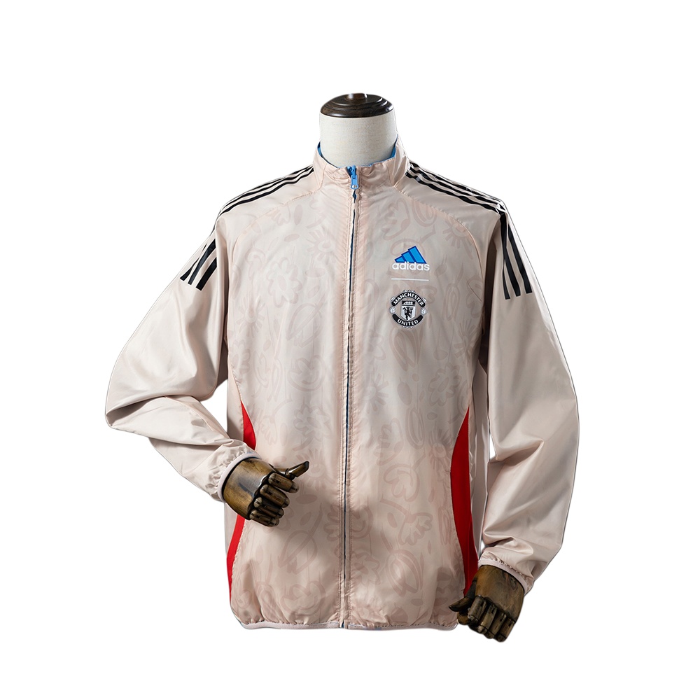 25/26 Manchester United Reversible Jacket Windbreaker - Beige&Blue
