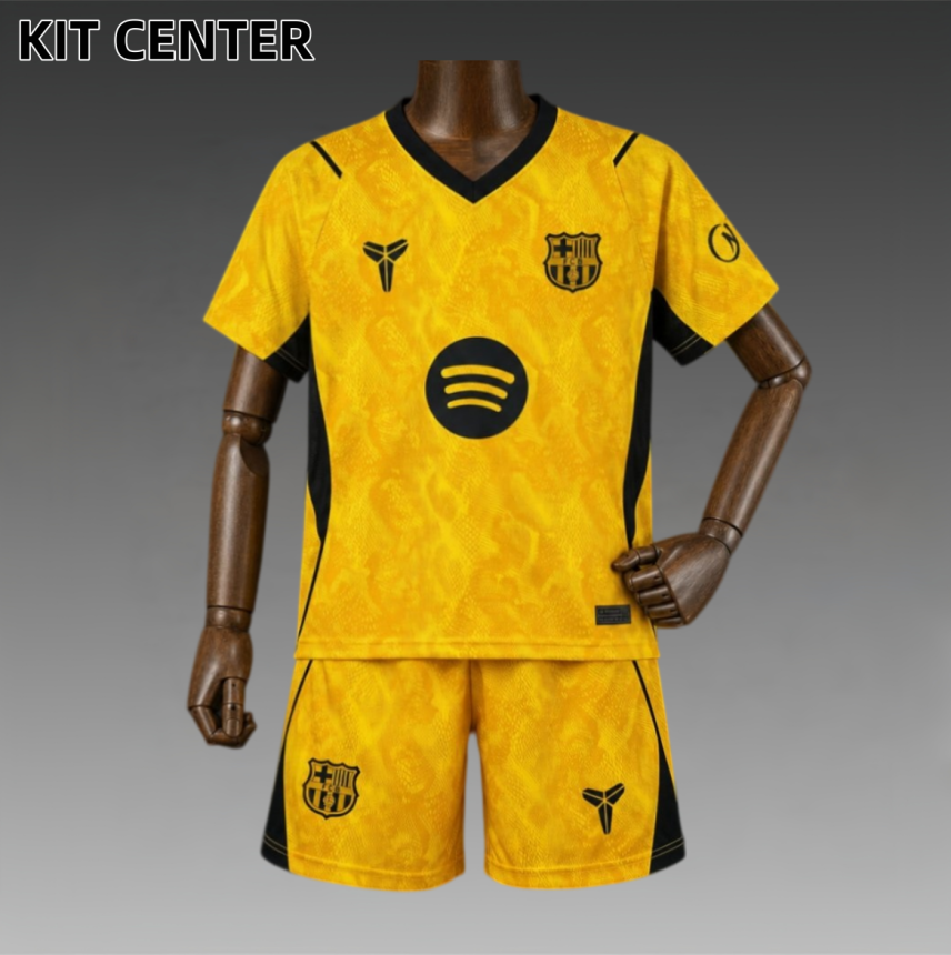 2026/2027 Barcelona Goalkeeper Kids Kit（Adult Kids Kit socks）