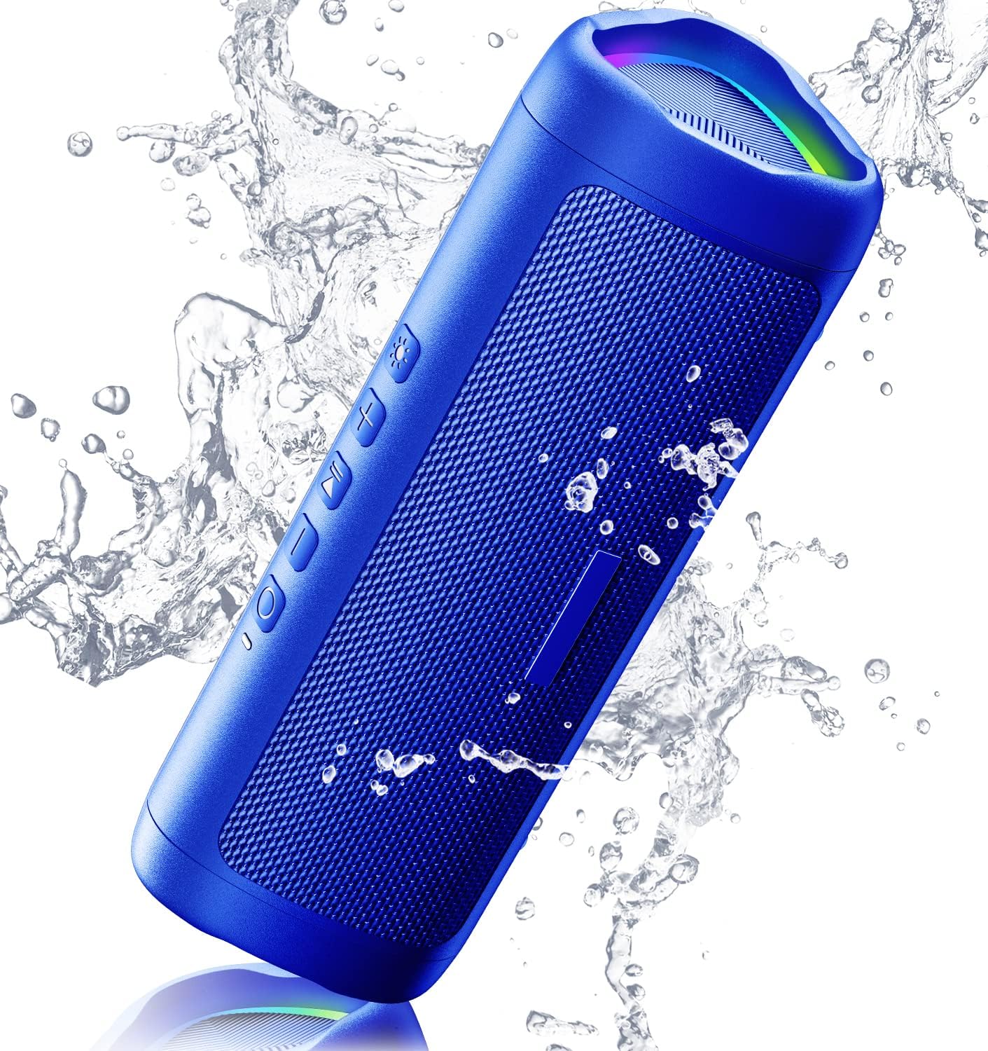 20W Portable Wireless Bluetooth Speaker with RGB Light, IPX5 Waterproof, TWS Stereo Pairing, Up to 24H Playtime, Outdoor Speaker for Camping Party Beach Home