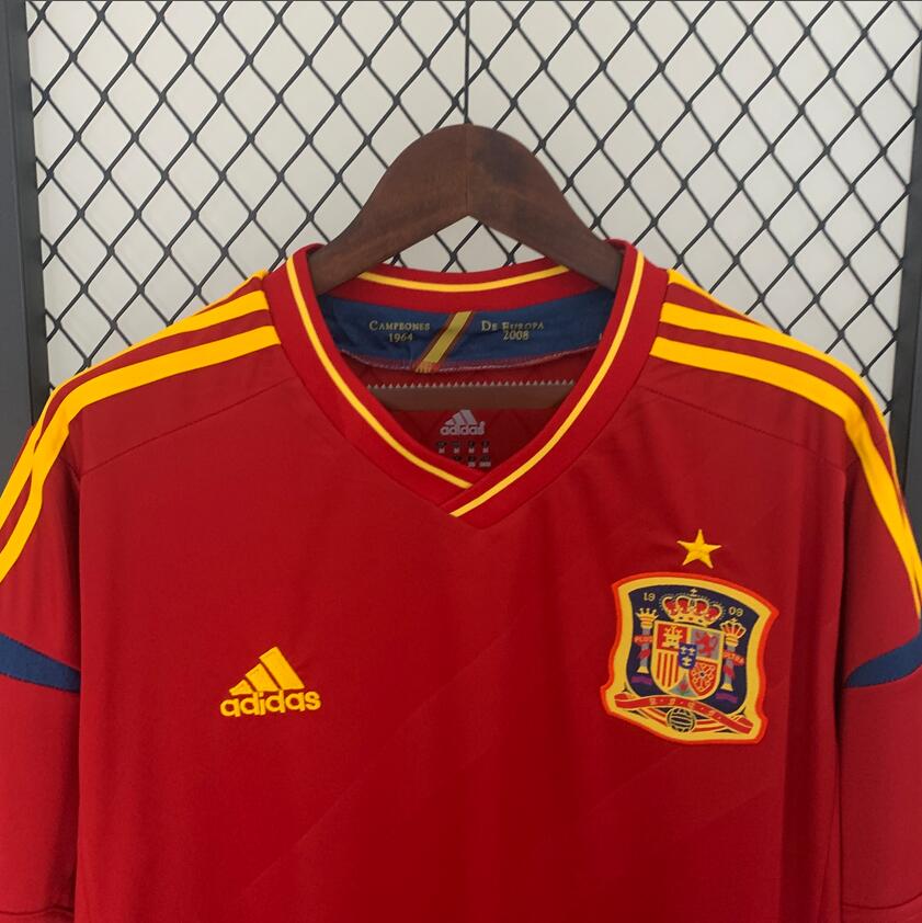 2012 Spain home Retro Football Shirt