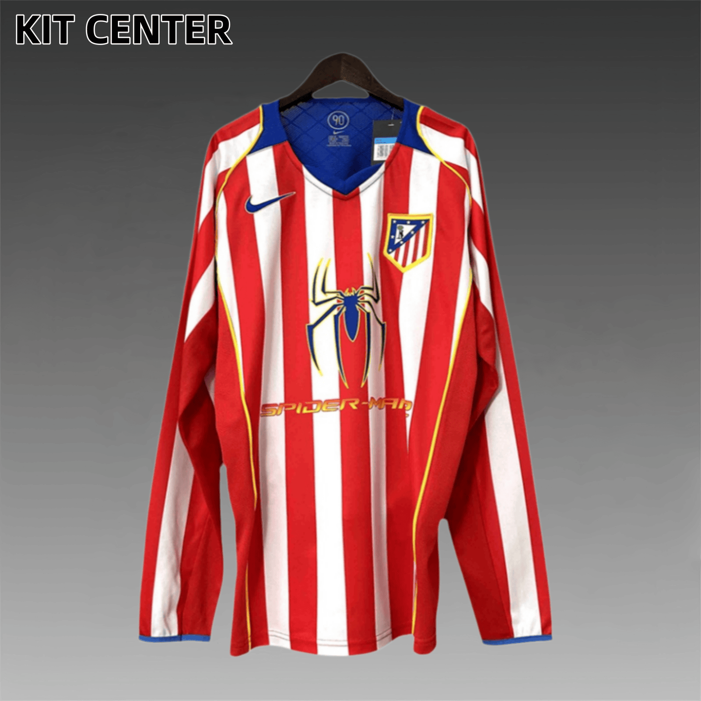 2004/2005 Atletico Madrid Retro Home Long Sleeved Football Shirt