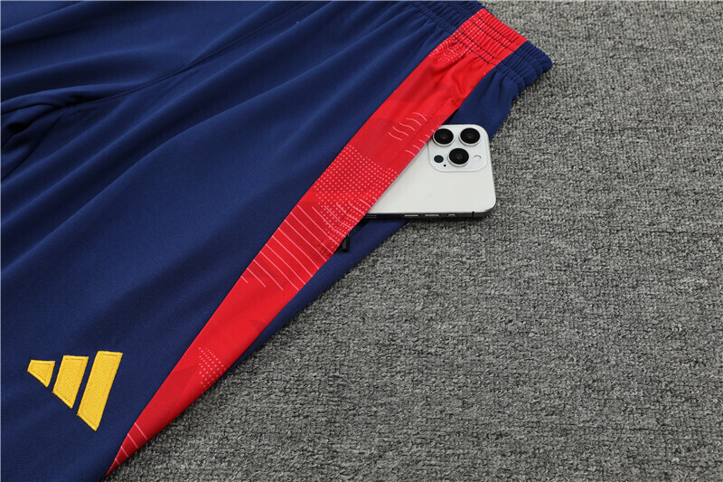 24/25 Spain royal blue Half Zip Training Kit (Adult Kids Kit)