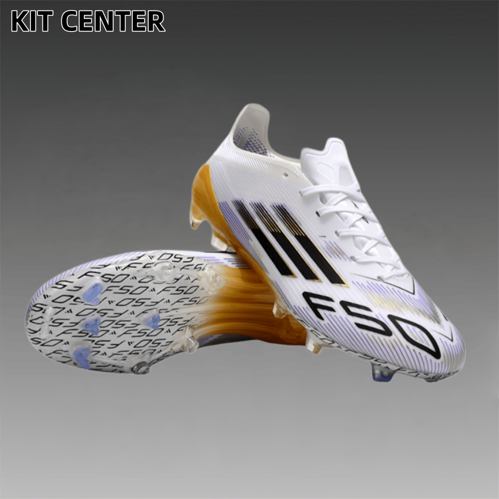 F50 Elite Laceless FG Road to Glory - Footwear White/Core Black/Gold Metallic