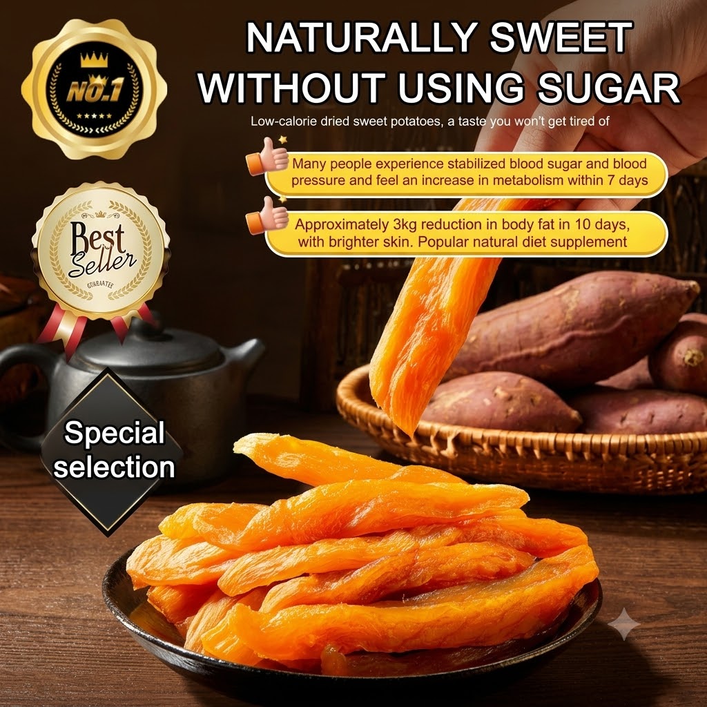 Soft and Sweet Skin-On Dried Sweet Potato