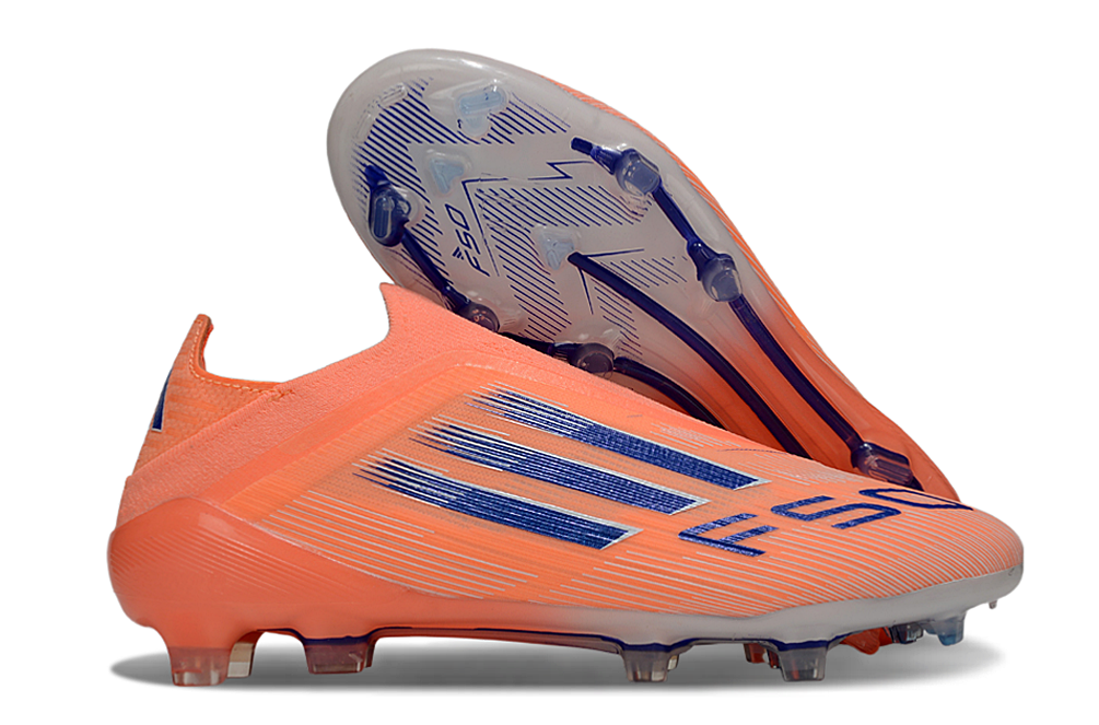 A F50 ELITE LACELESS FGCORAL BLAZE-BEAMORANGE/LUCIDBLUE/FOOTWEAR WHITE