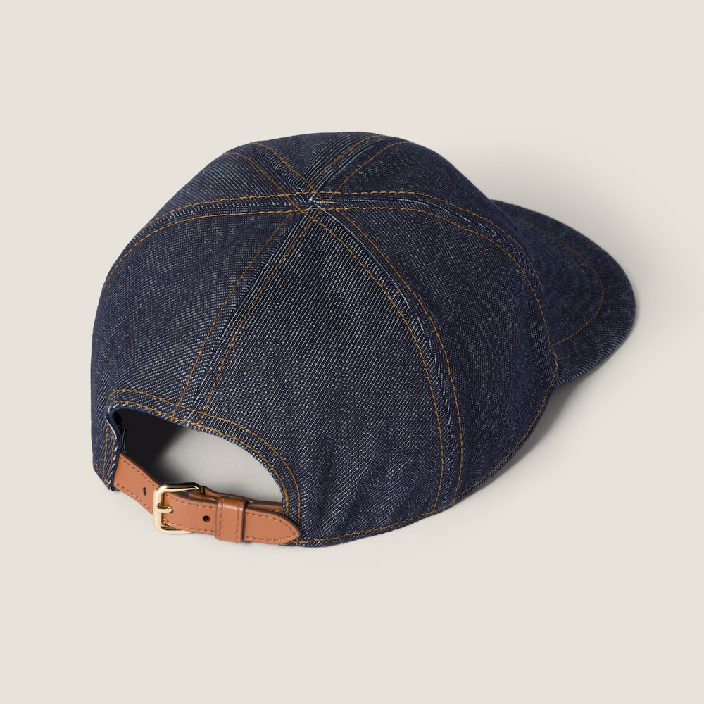 Denim baseball cap