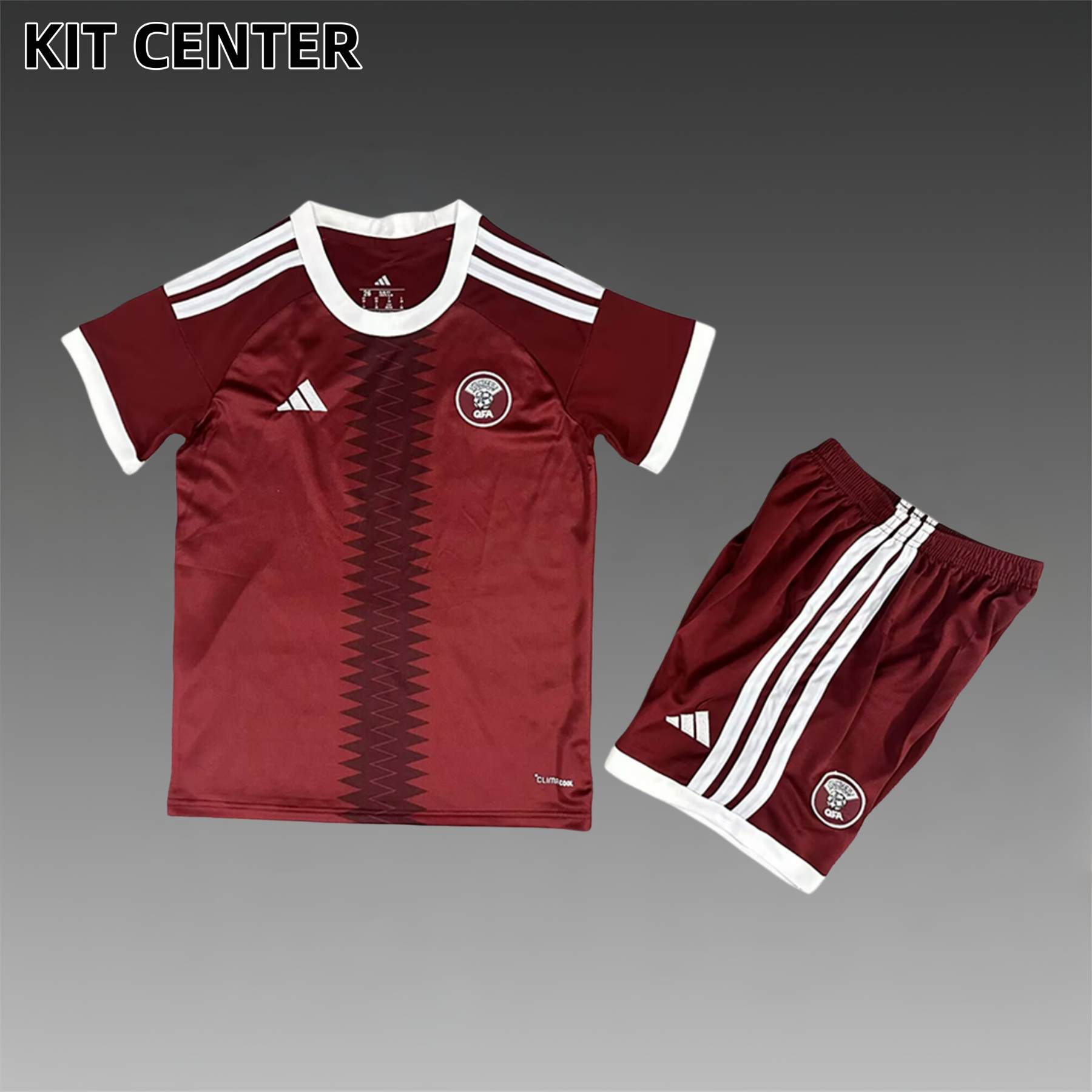 2026 Qatar Home Football Shirt (Kids Kit socks )