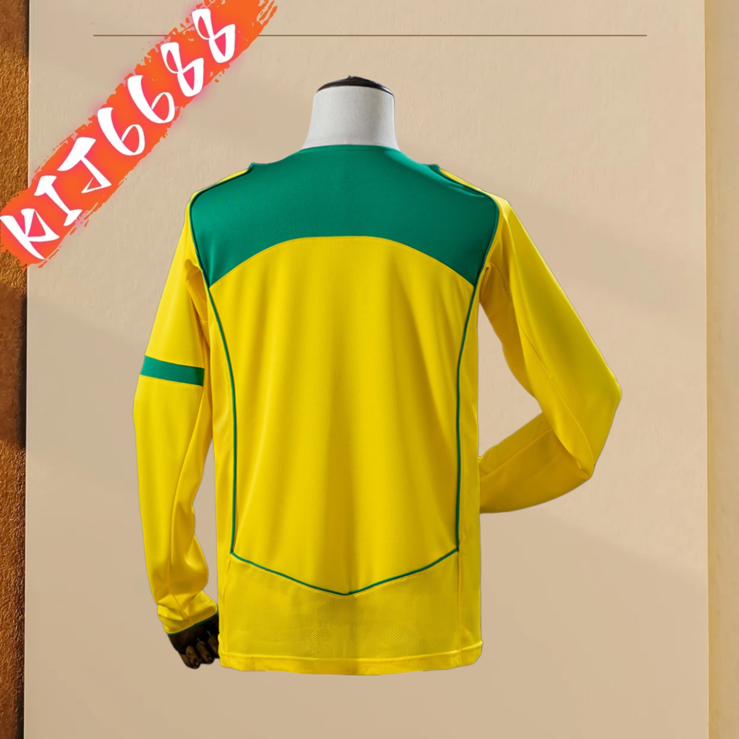 2004 Brazil home Long Sleeve Retro Football Shirt