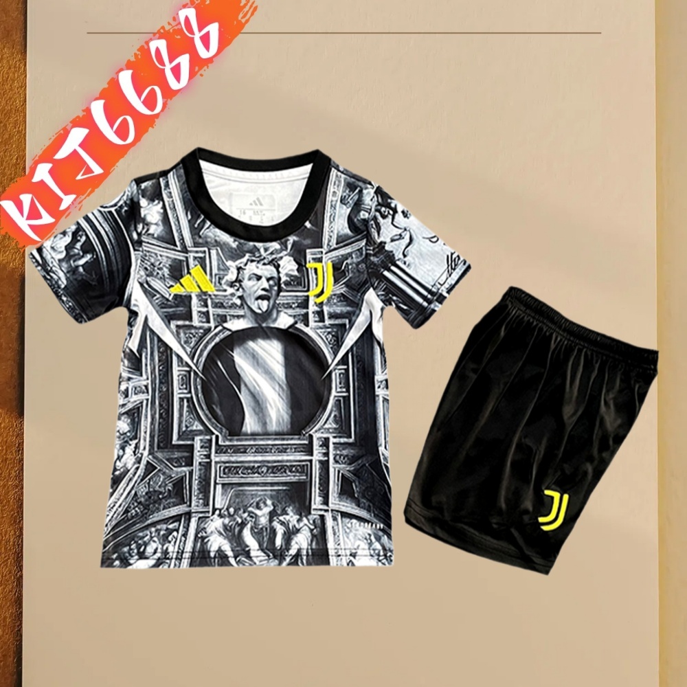 2025/2026 Juventus Pre-match Training Football Jersey (Kids Kit socks)