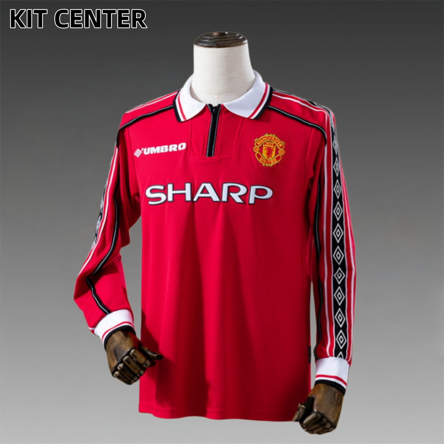 98/99 Manchester United home long sleeved retro football jersey