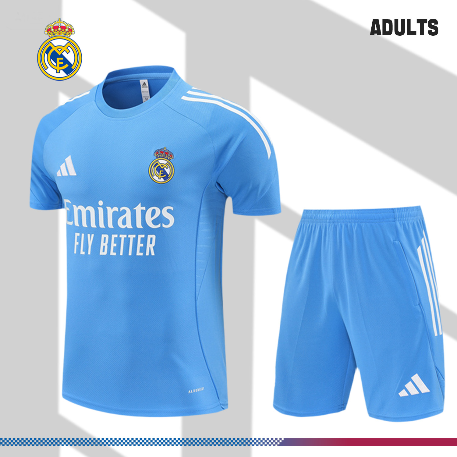2025/2026 Real Madrid Adult Short Sleeve Training Suit (Adult Kit)