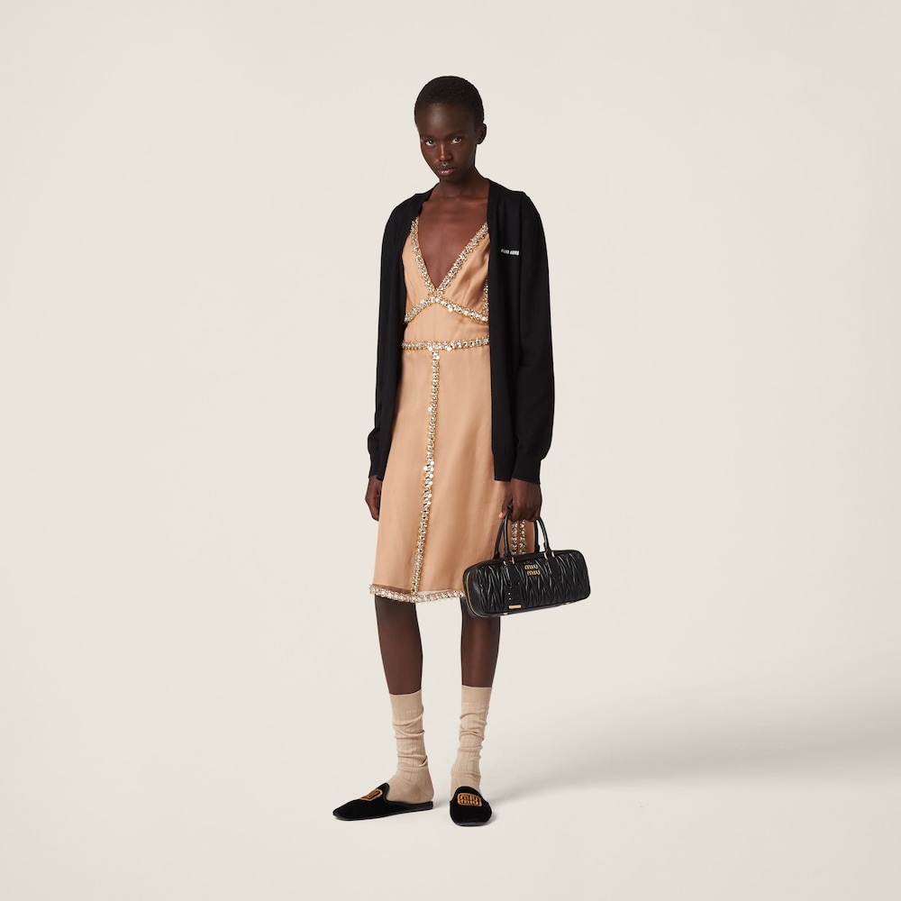 Embroidered organza dress