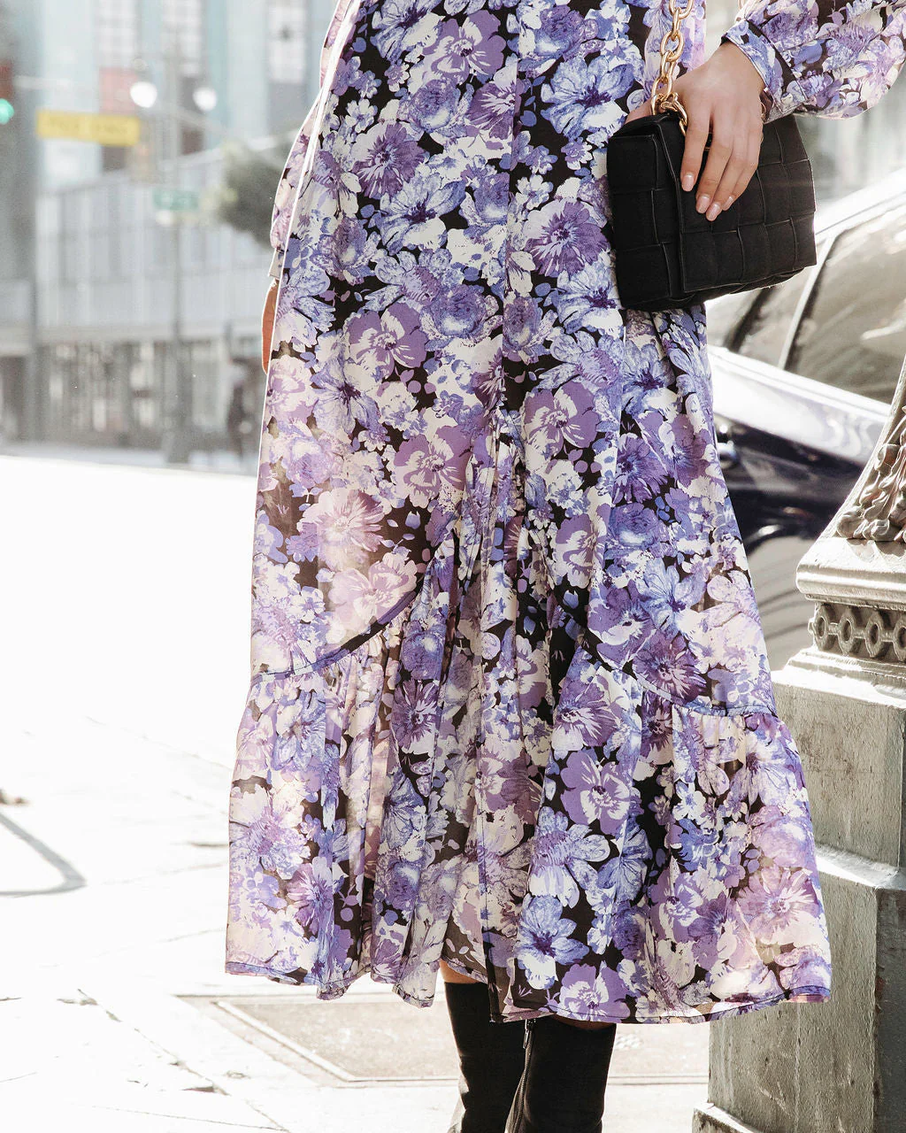 Lovely One Floral Ruffle Maxi Dress