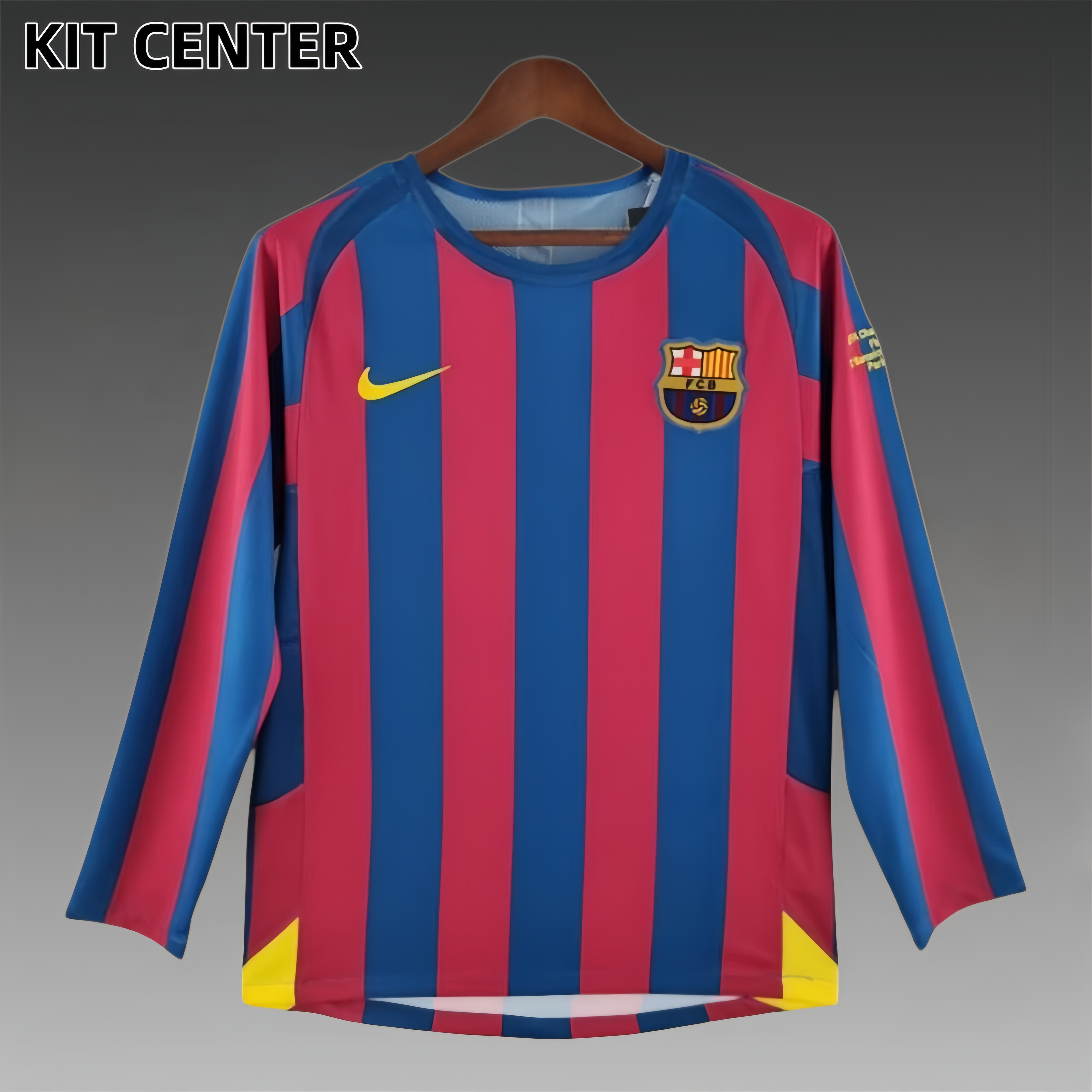 2005/2006 Barcelona Home long sleeves Retro Football Shirt