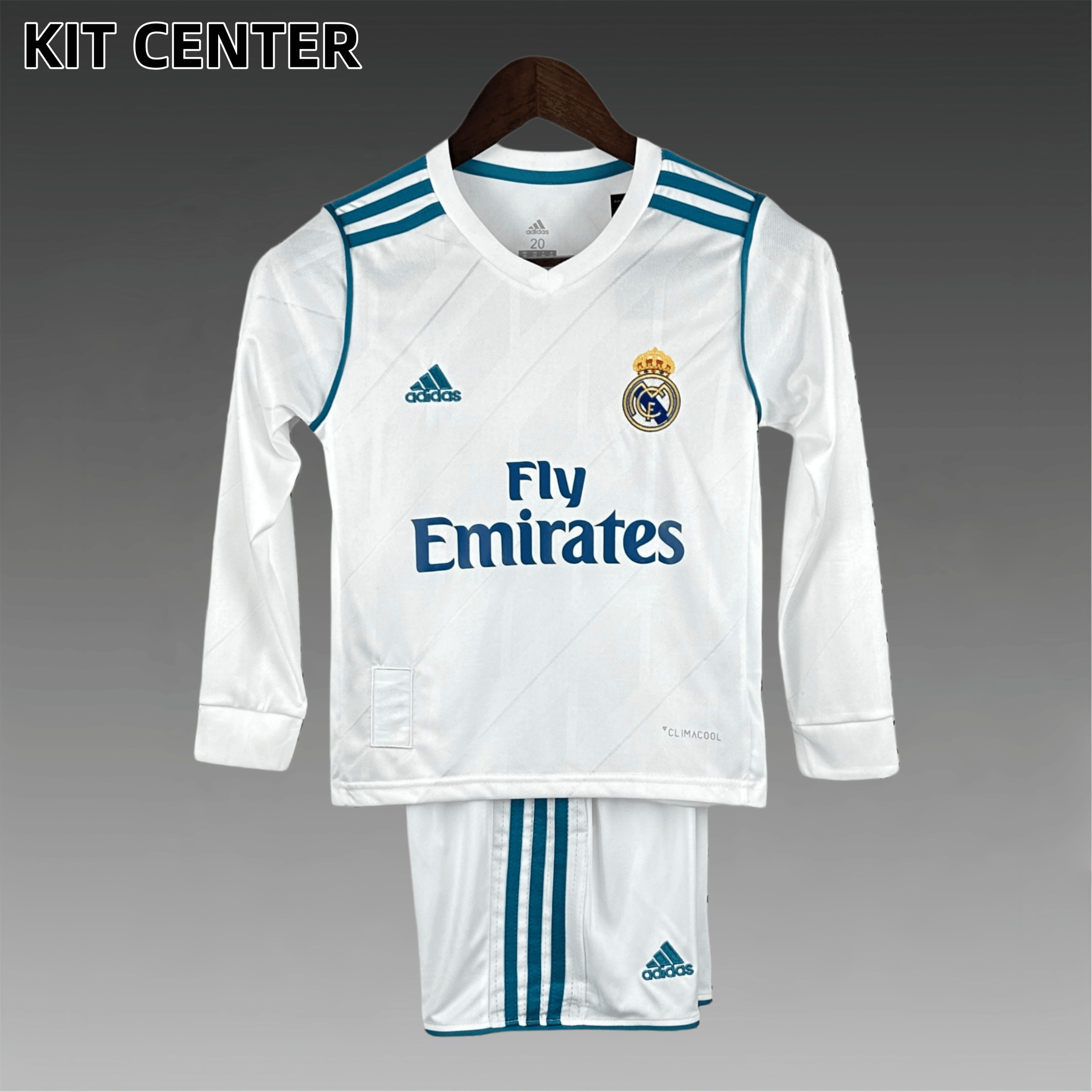 2017/2018 Real Madrid home long sleeves Retro Kids Set