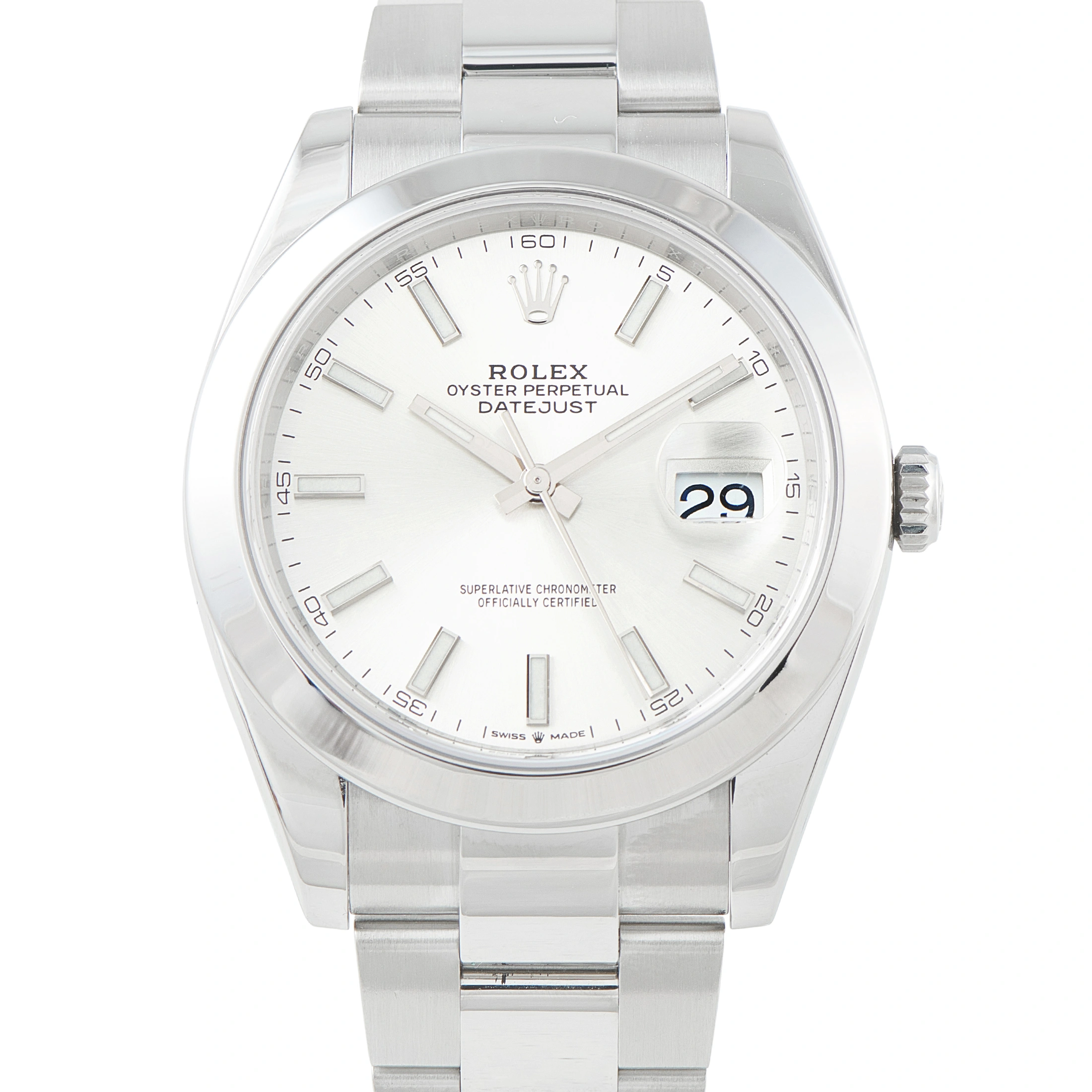 RolexDatejust 41 Silver Dial Oystersteel Watch 126300