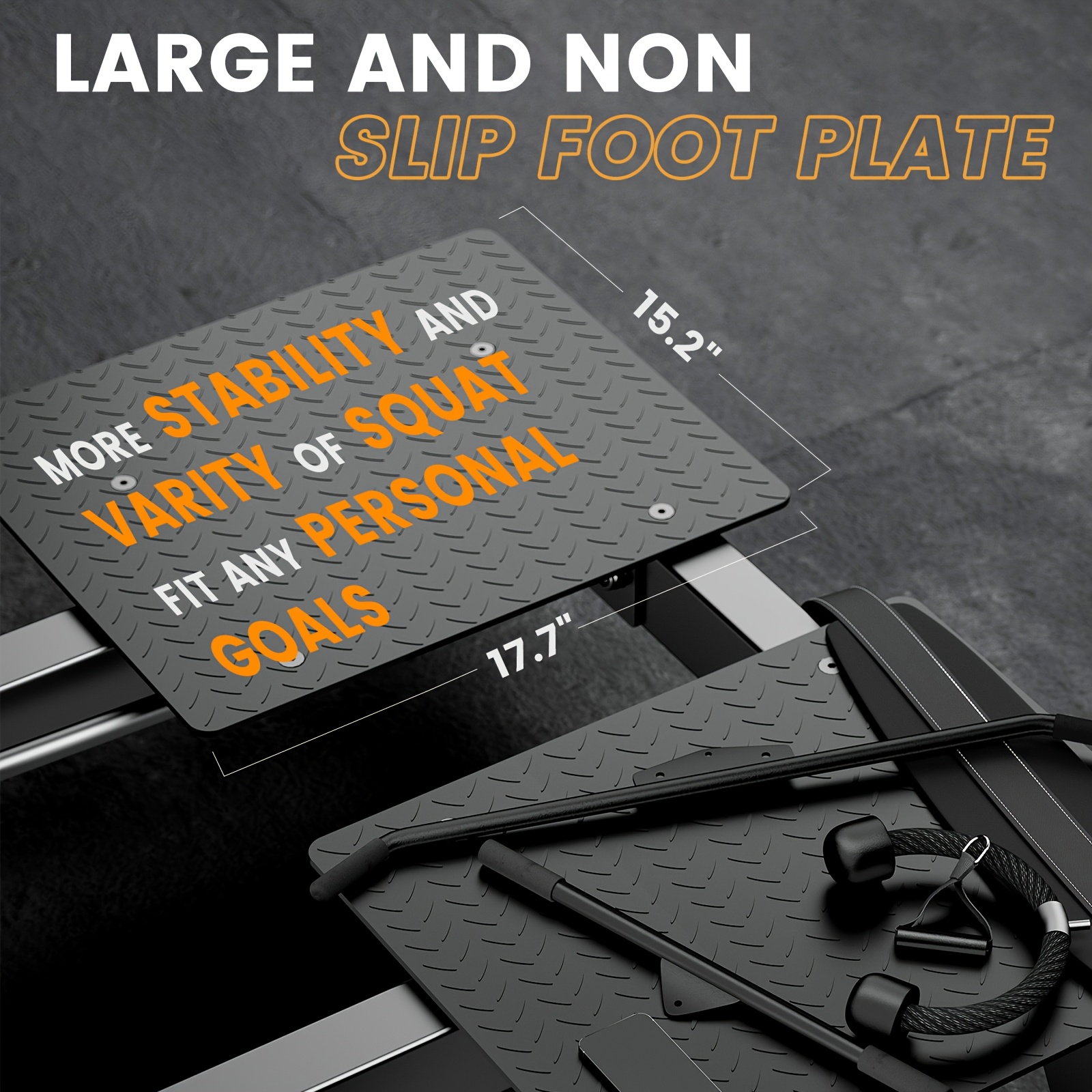 800-pound load-bearing belt squat machine, equipped with a safety stopper, Hack Squat machine with weightlifting belt, provides lower body training functionality and 4 adjustable positions, with non-slip pedals