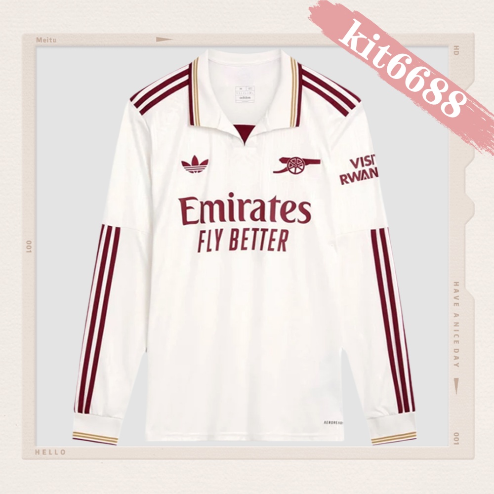 2025/2026 Arsenal Second Away Long Sleeve Football Jersey (Fans)