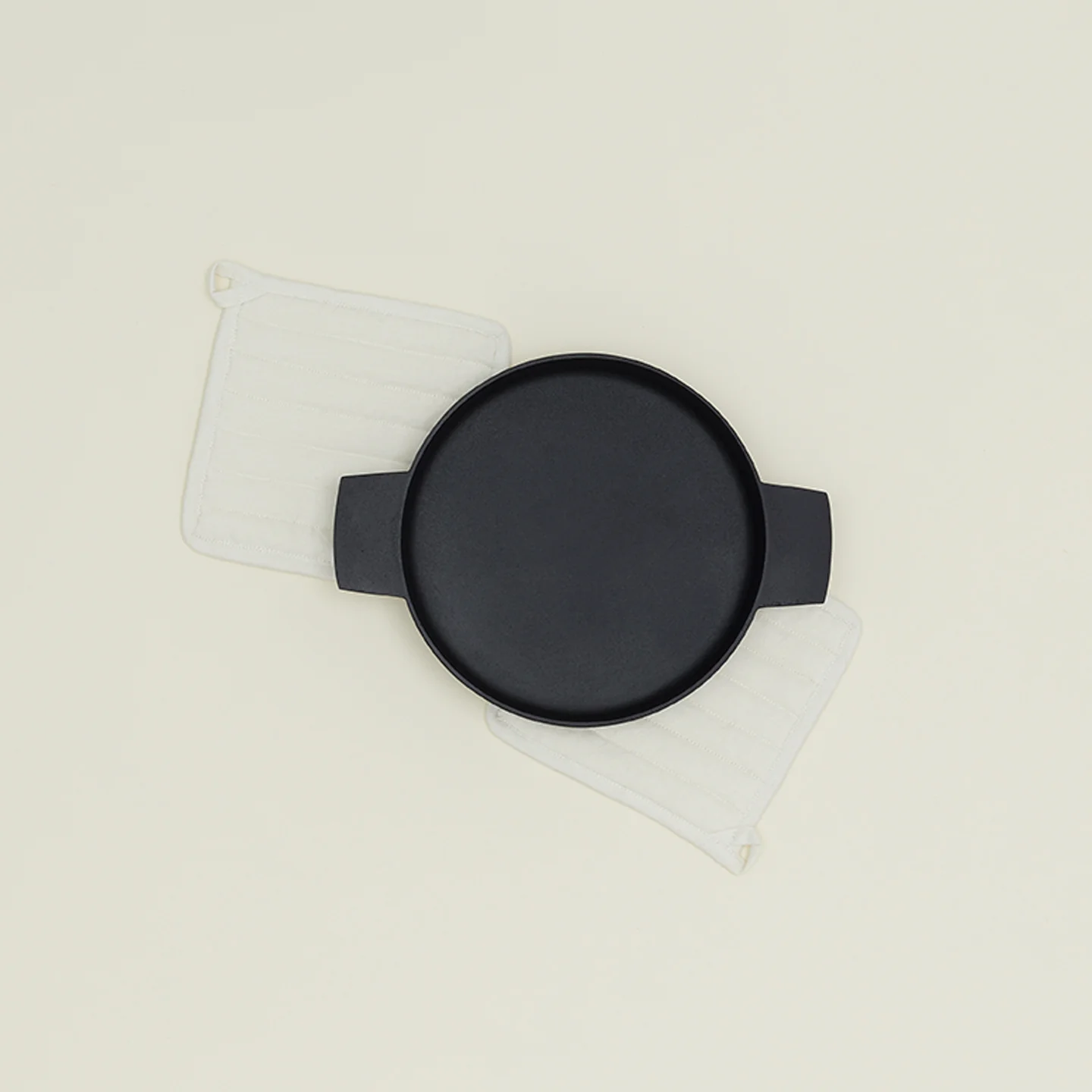 Simple Linen Pot Holders, Set of 2 - Ivory