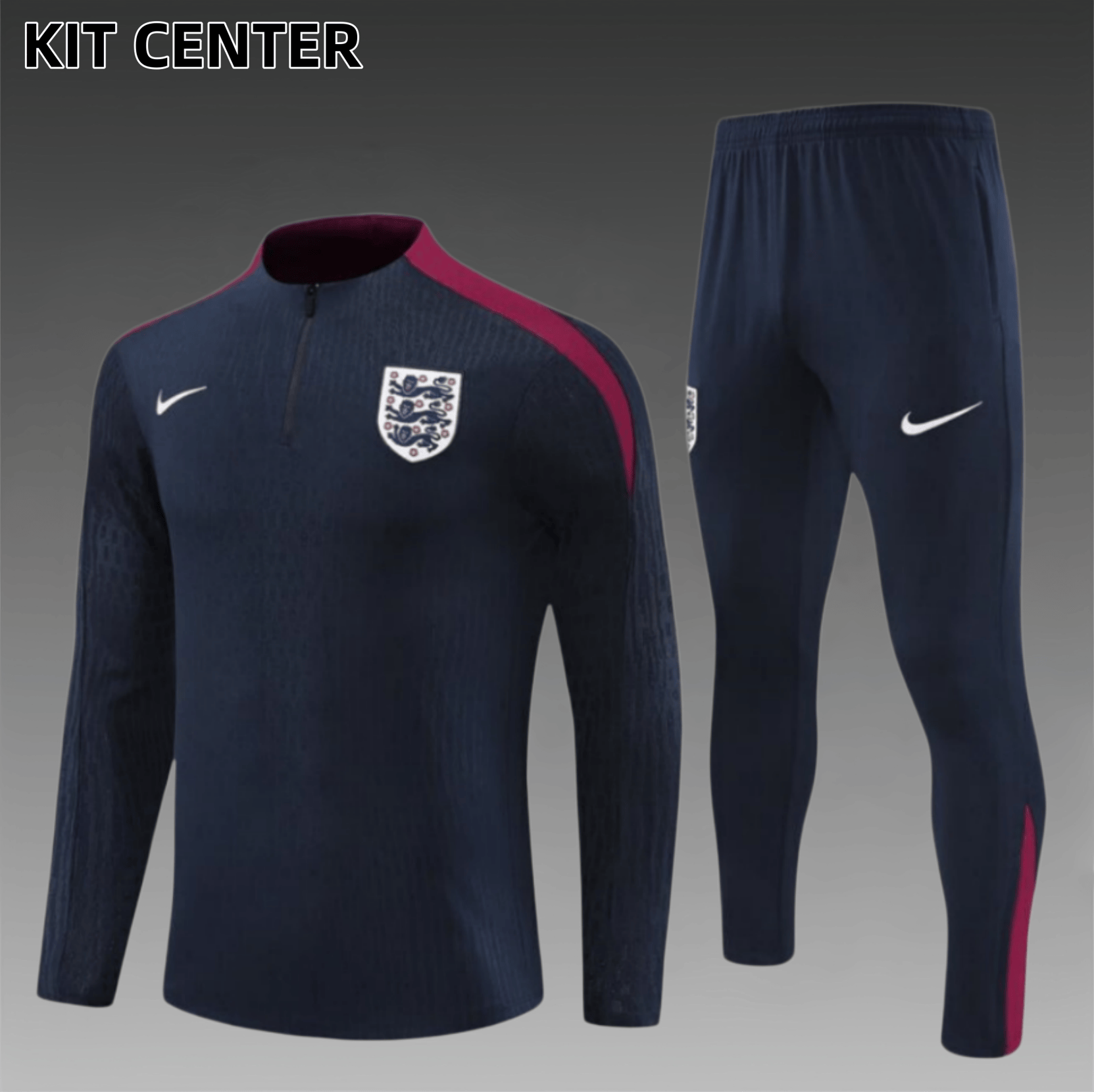 2024/2025 England Black Half Zip Training Kit -  (Adult Kids Kit)