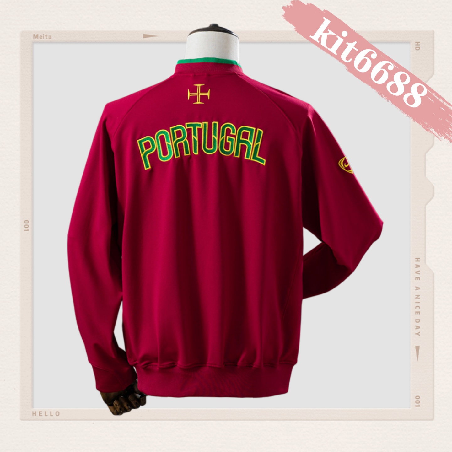 2006 Portugal Retro windbreaker Jacket - Red