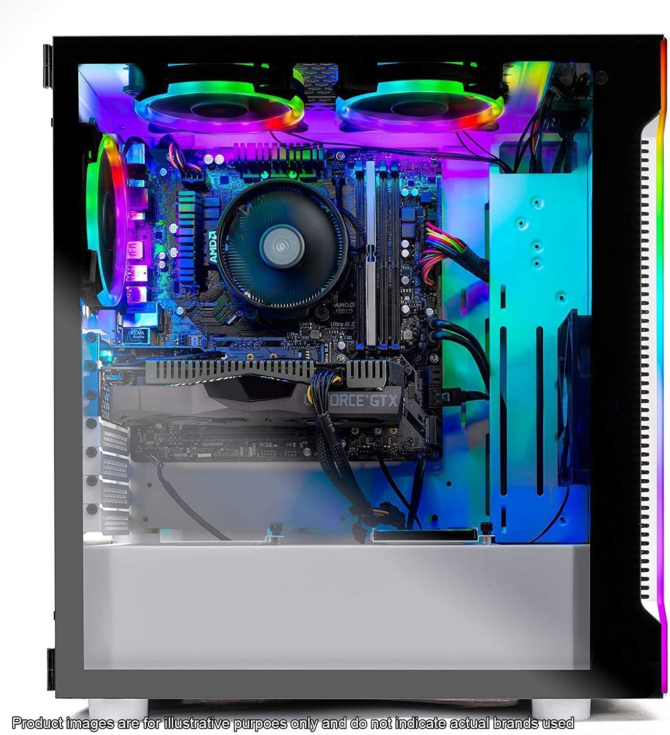 Skytech Archangel Gaming Computer PC Desktop &ndash; Ryzen 5 3600 3.6GHz, GTX 1660 Super 6G, 500GB SSD, 16GB DDR4 3200MHz, RGB Fans, Windows 11 Home 64-bit, 802.11AC Wi-Fi