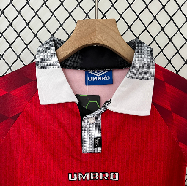 96/97 Manchester United home ground Retro Football Soccer Kids Kit