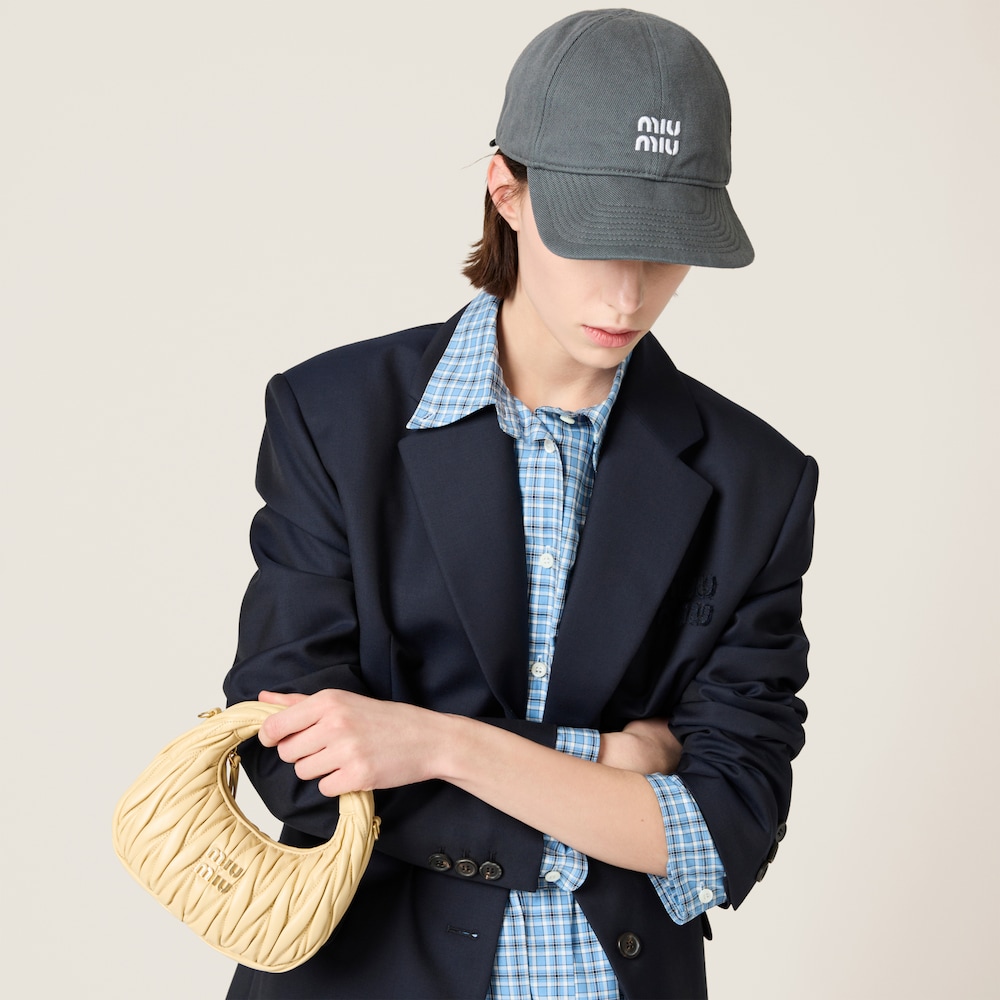 Wander matelassé nappa leather hobo mini-bag