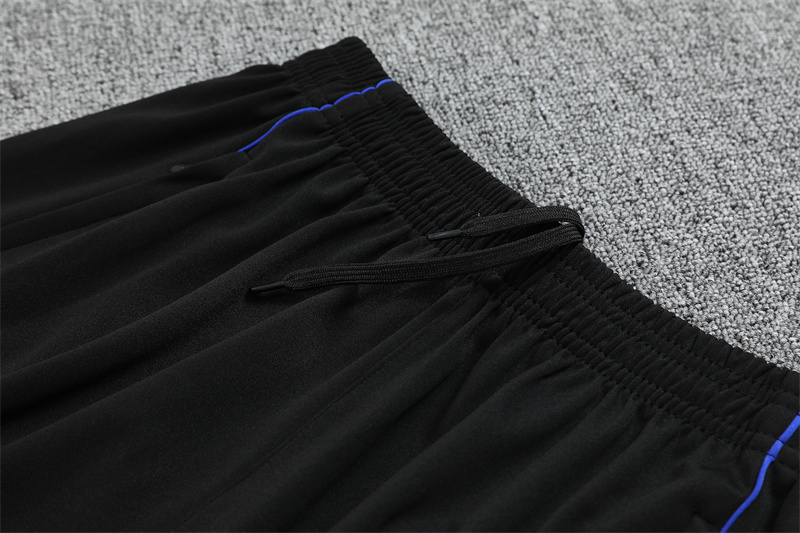 2025/2026 Real Madrid yellow and blue adult half-zip training suit (Adult Kids Kit)