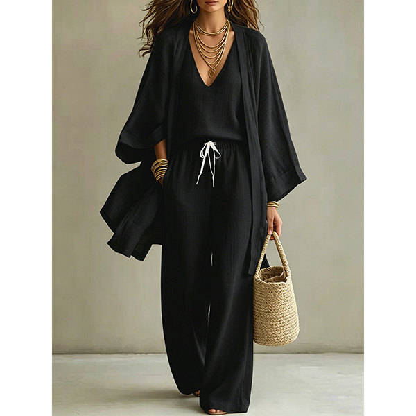 DRIEDELIGE ZOMEROUTFIT MET