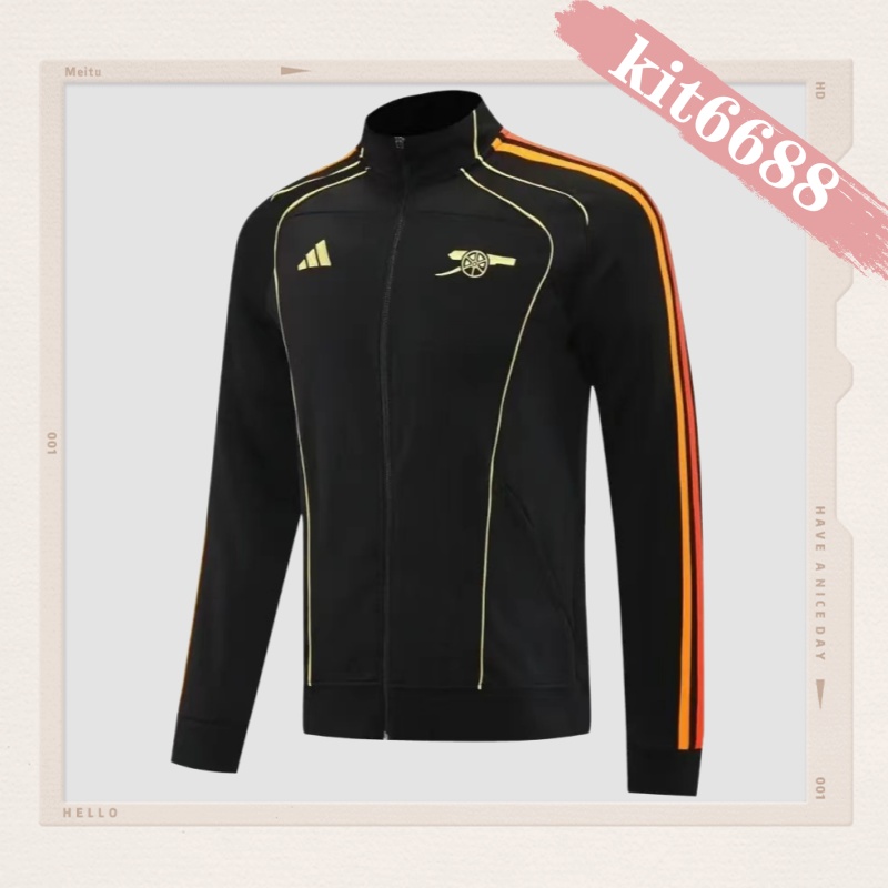 2025/2026 Arsenal Black Windproof Jacket