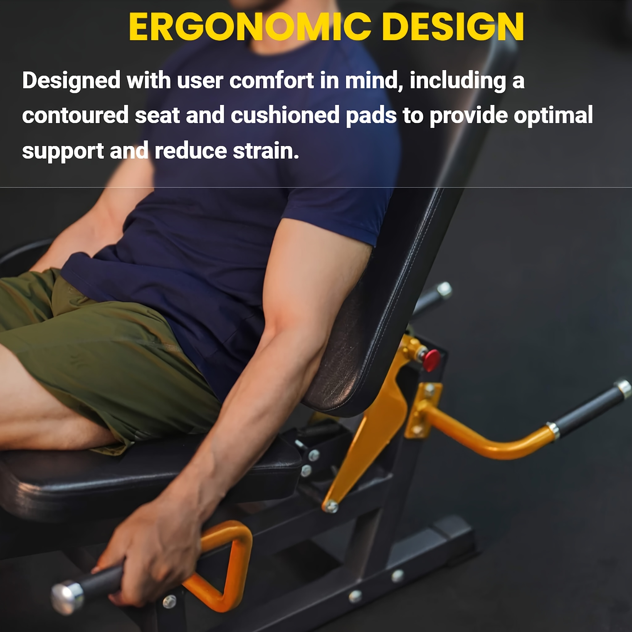 KINGSMITH Home Leg Fitness Equipment, Leg Flexion and Extension Trainer, Adjustable Leg Curl Machine with Rope System