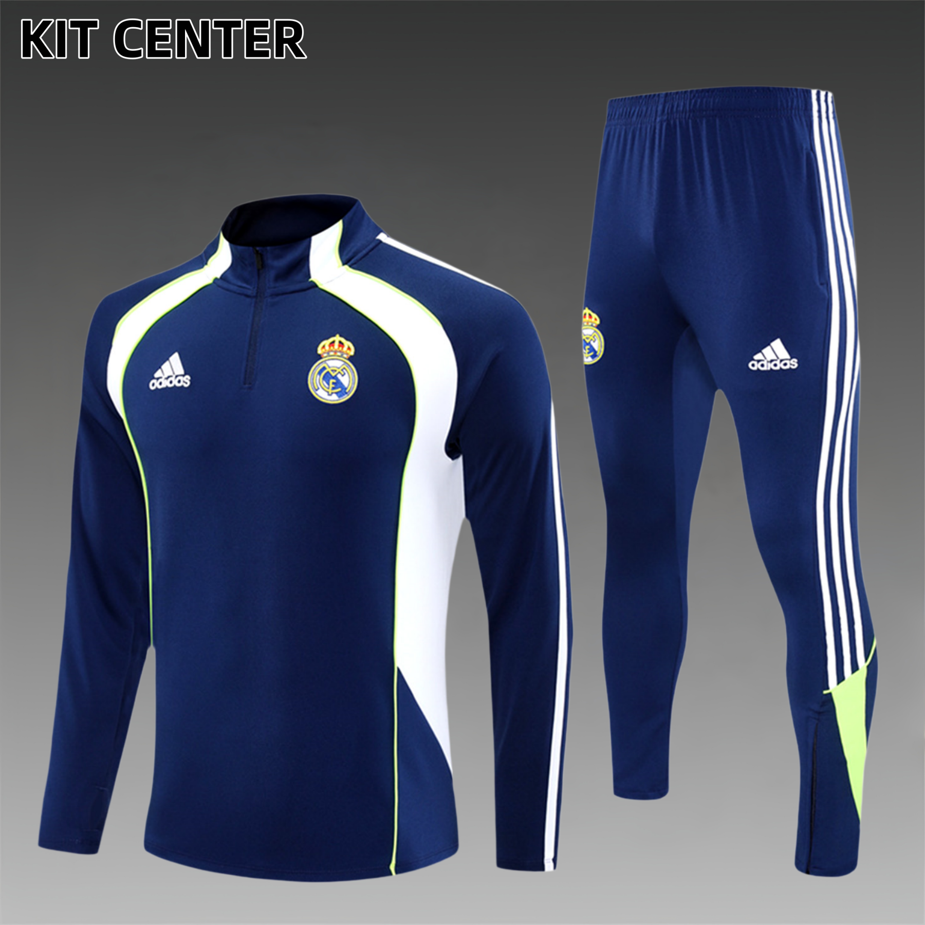 2025/2026 Real Madrid Kids Half Zip Training Kit (Kids Kit)