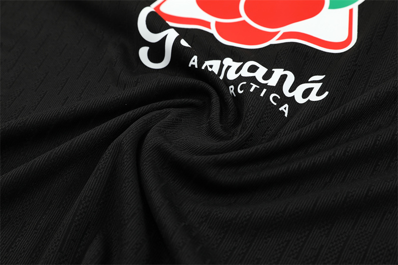 25/26 Brazil black Half Zip Training Kit (Adult Kids Kit)