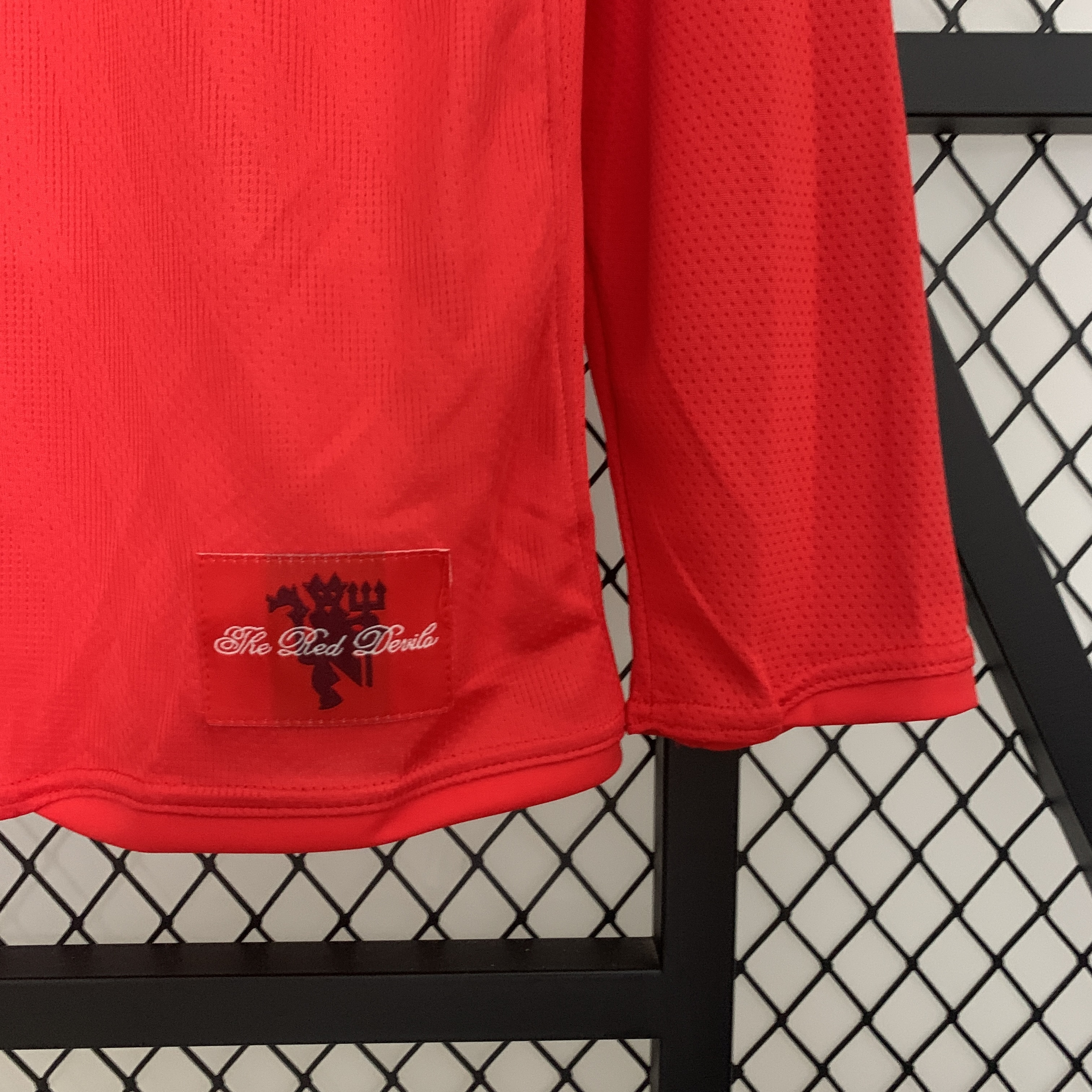 07/08 Manchester United  home Champions League version  long sleeved retro football jersey