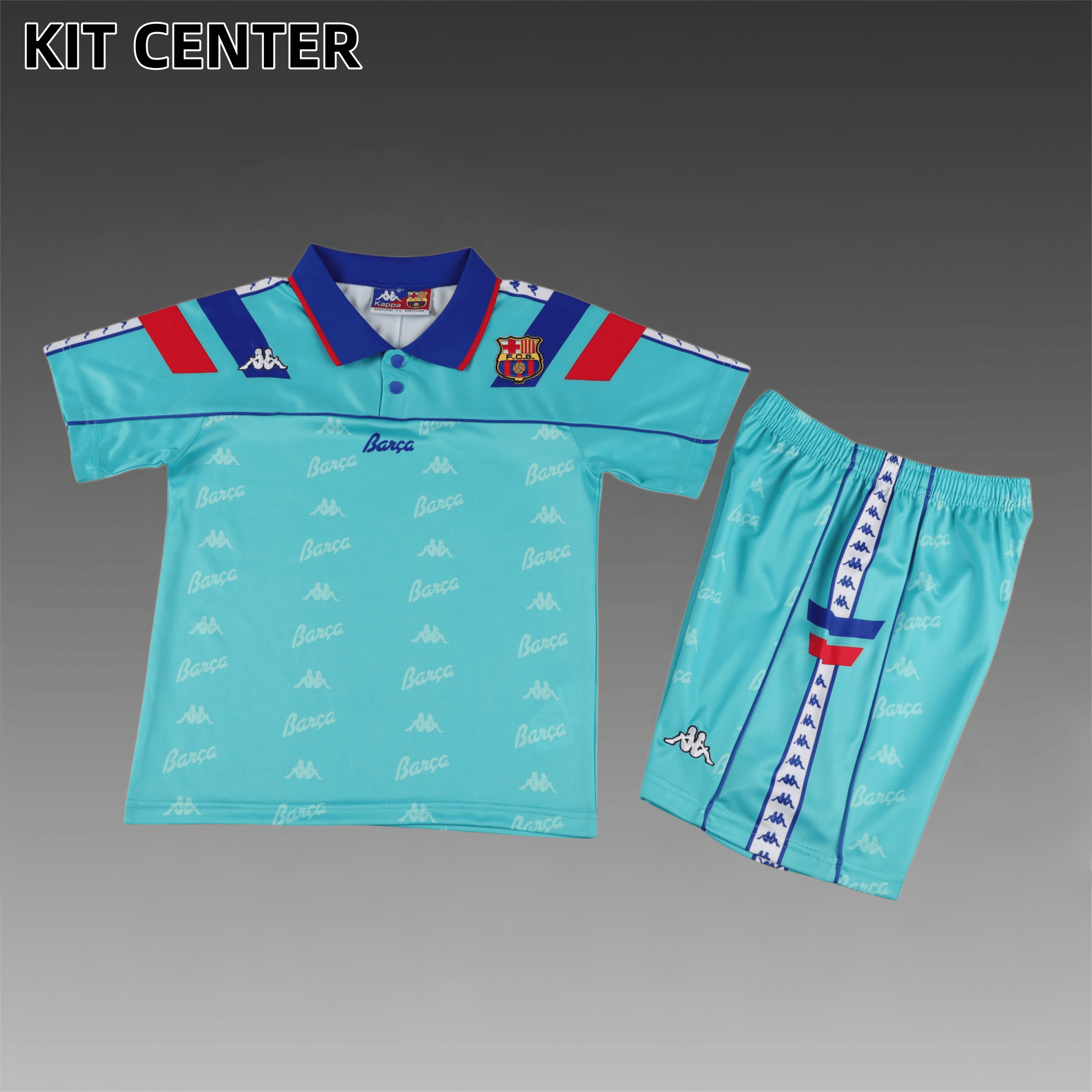 1992/1995 Barcelona Away Retro Kids Kit(Kids Kit)