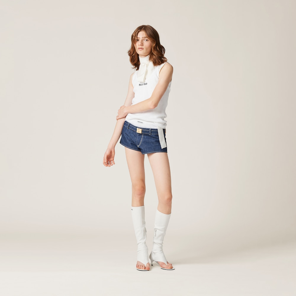 Cotton knit tank top