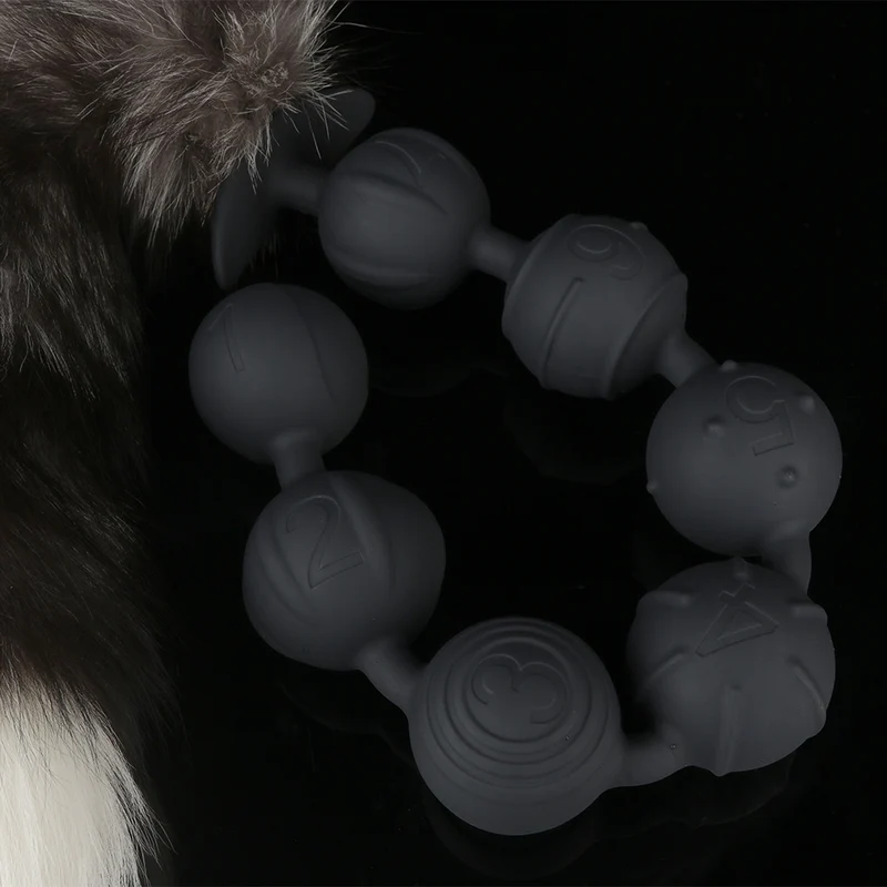 Soul - Silicone Anal Beads - 7 Balls with Removable Tail