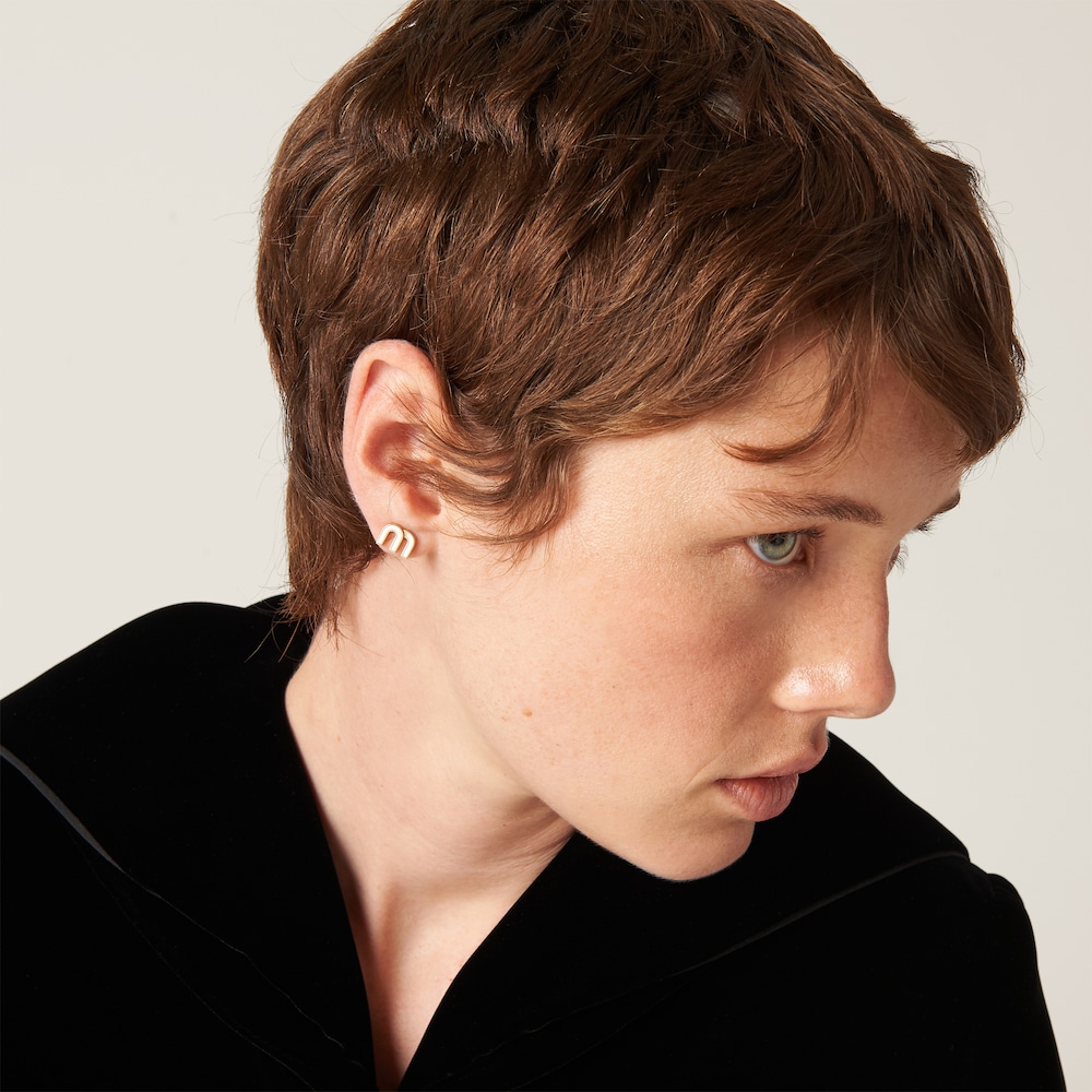 Enameled metal earrings