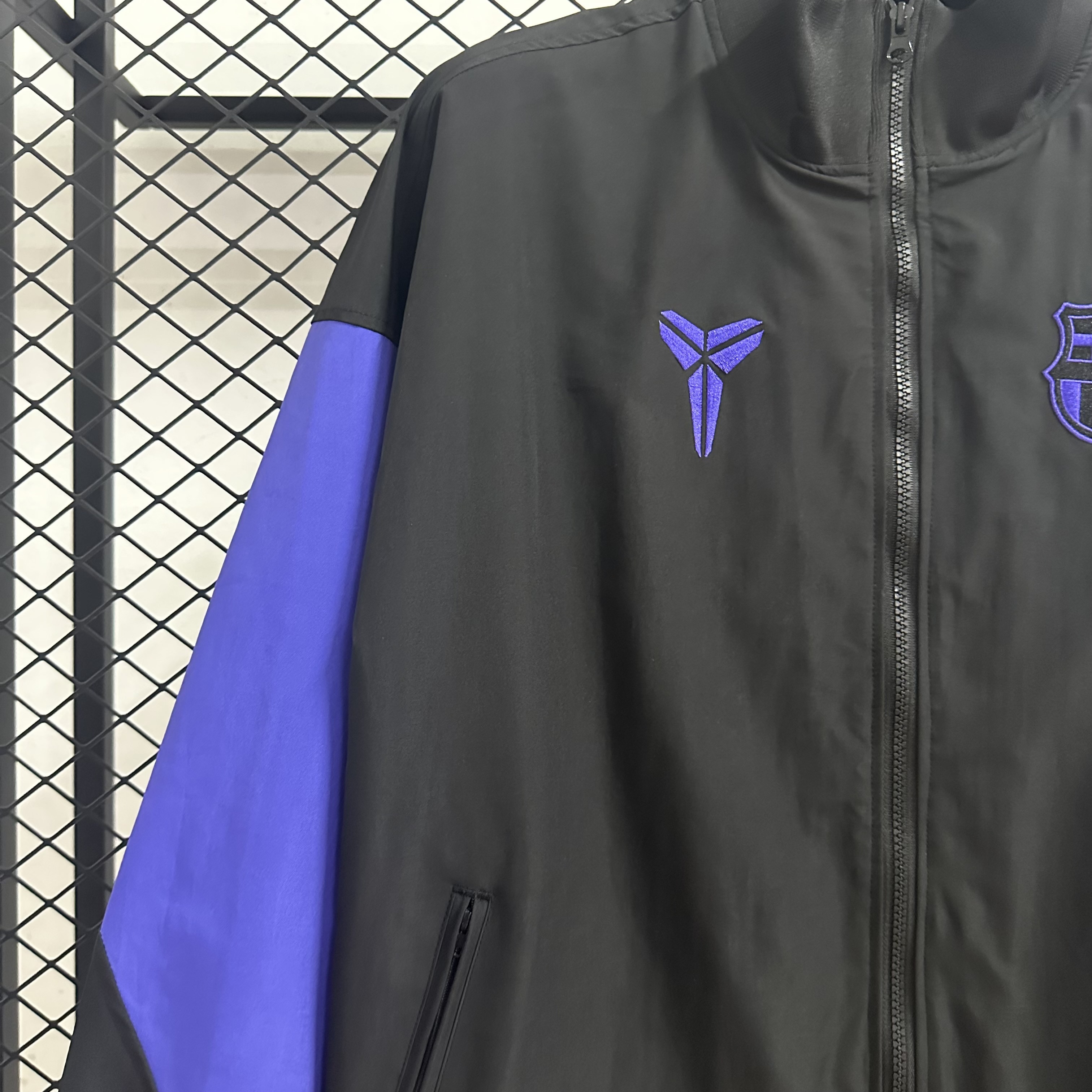 2025/2026 Barcelona Black Mamba Joint Waterproof Windbreaker Training Suit