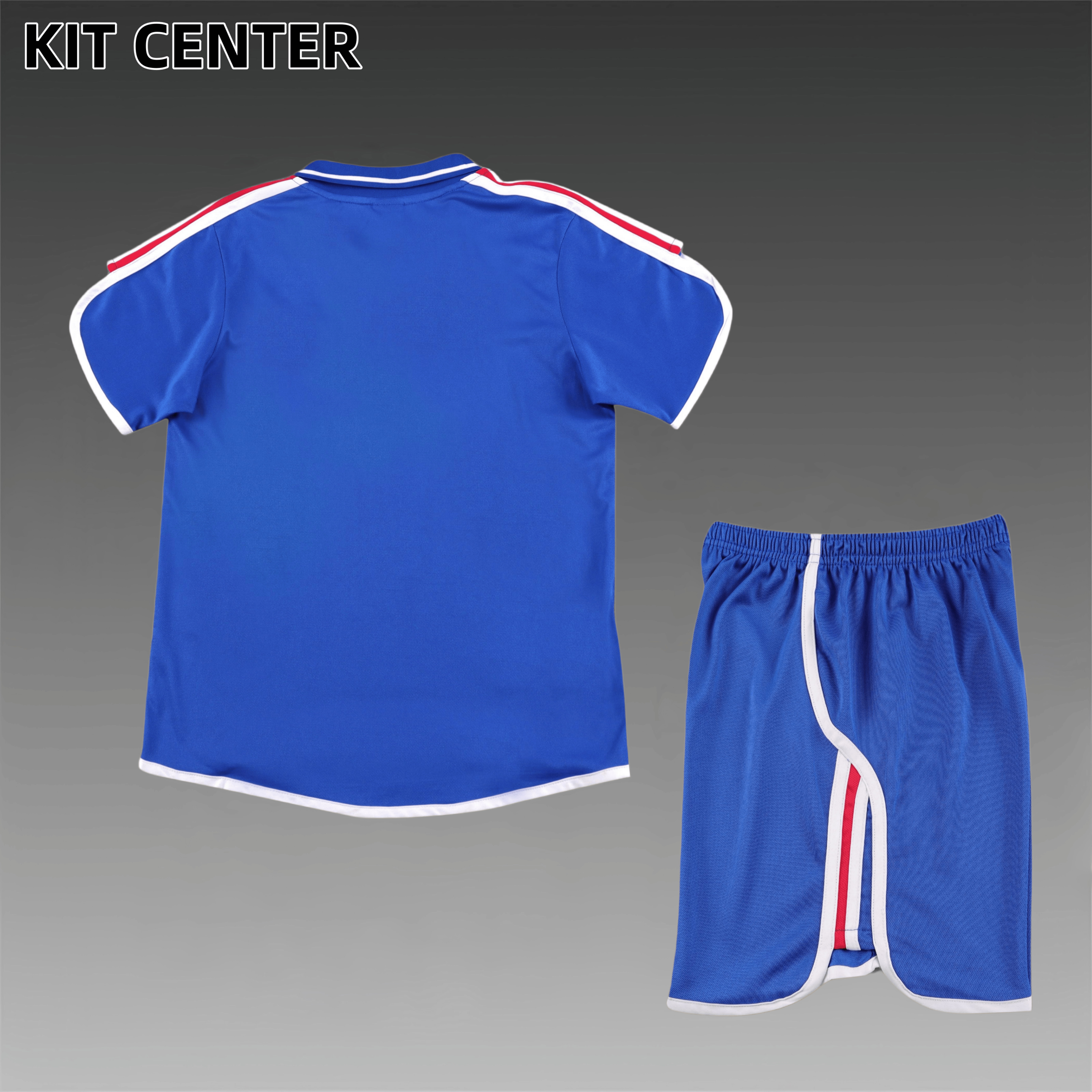 2004 France home Retro Football Shirt  Kids Kit