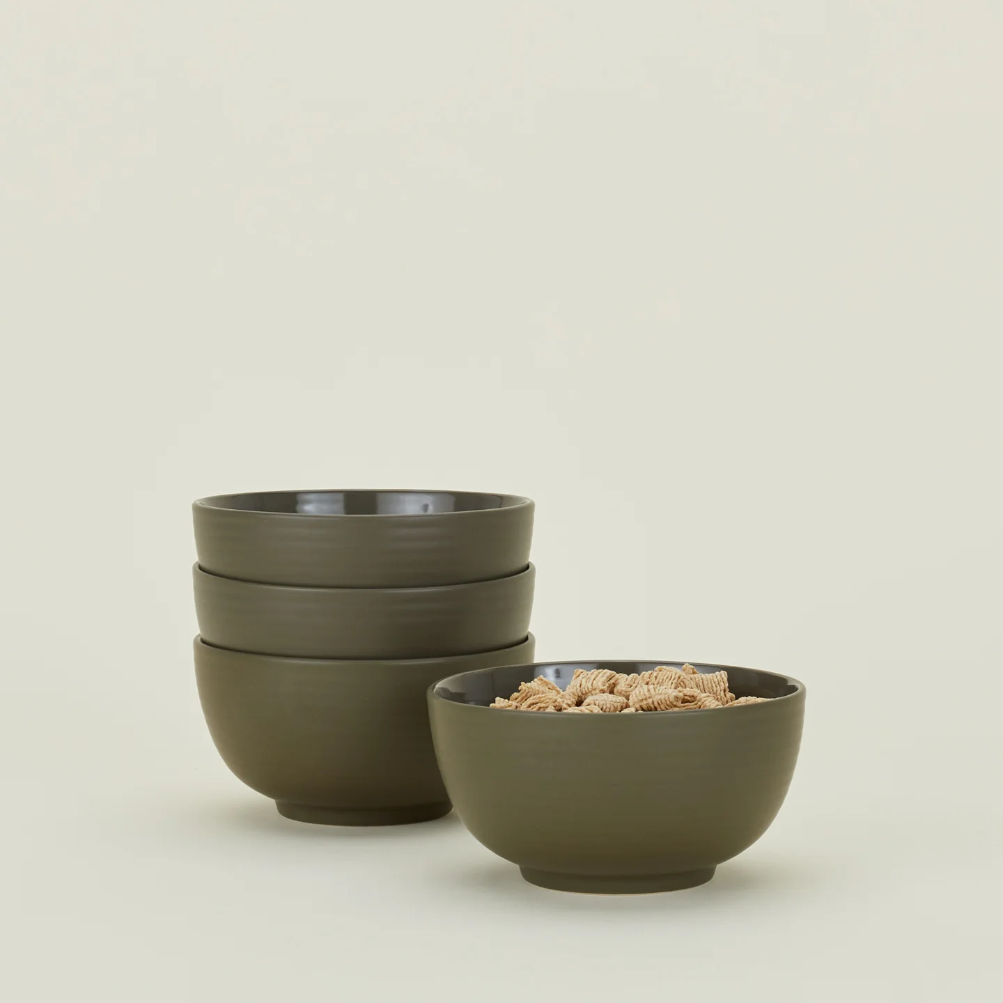 Essential Large Bowl, Set of 4 - Olive
