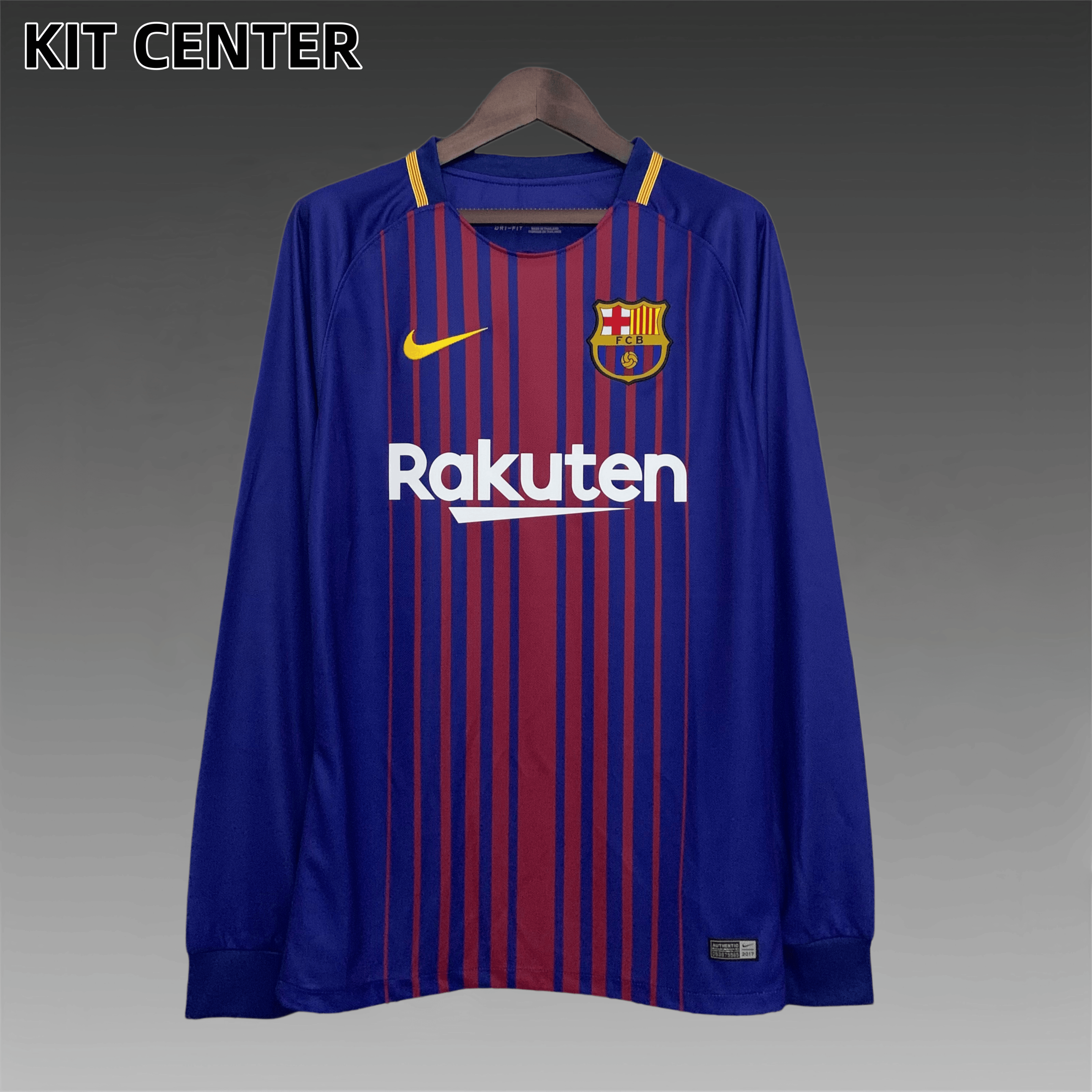 17/18 Barcelona home long sleeves Retro Football Shirt