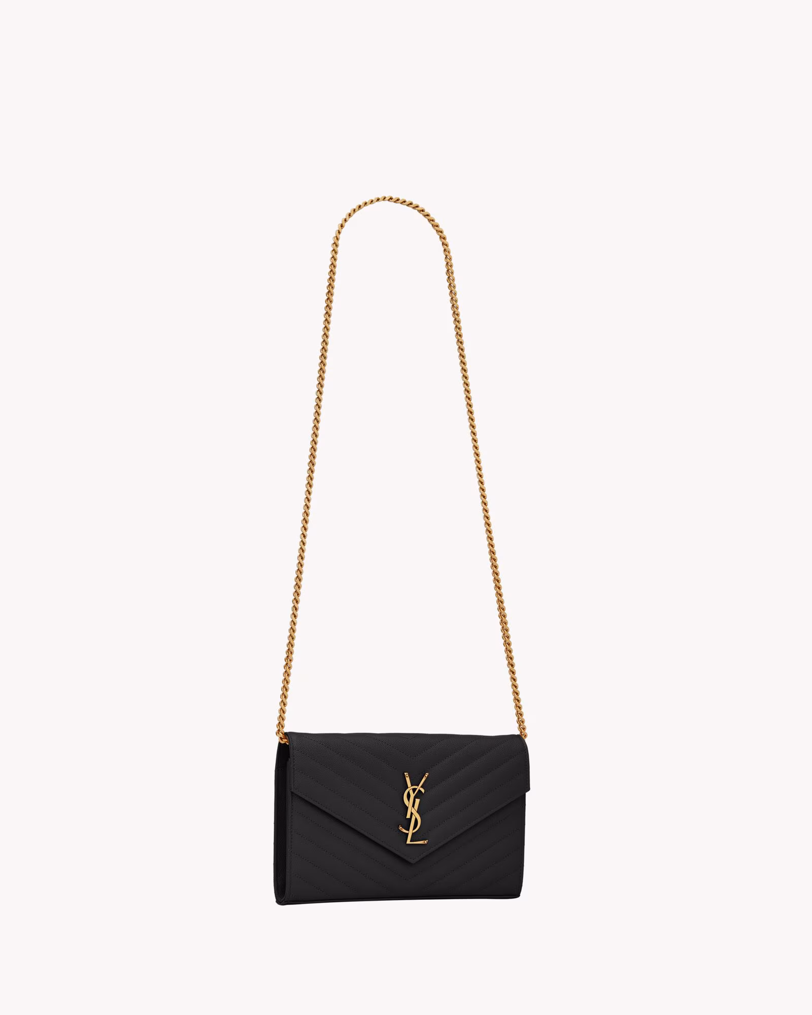 YSL CASSANDRE classic CHAIN WALLET EN CUIR