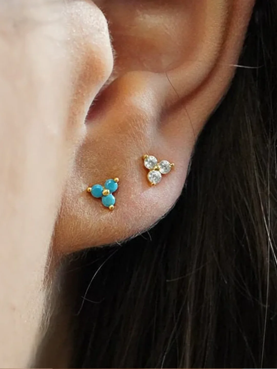 Trio Turquoise Studs