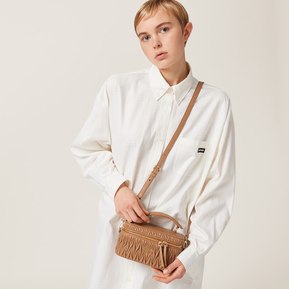 Matelassé nappa leather shoulder bag