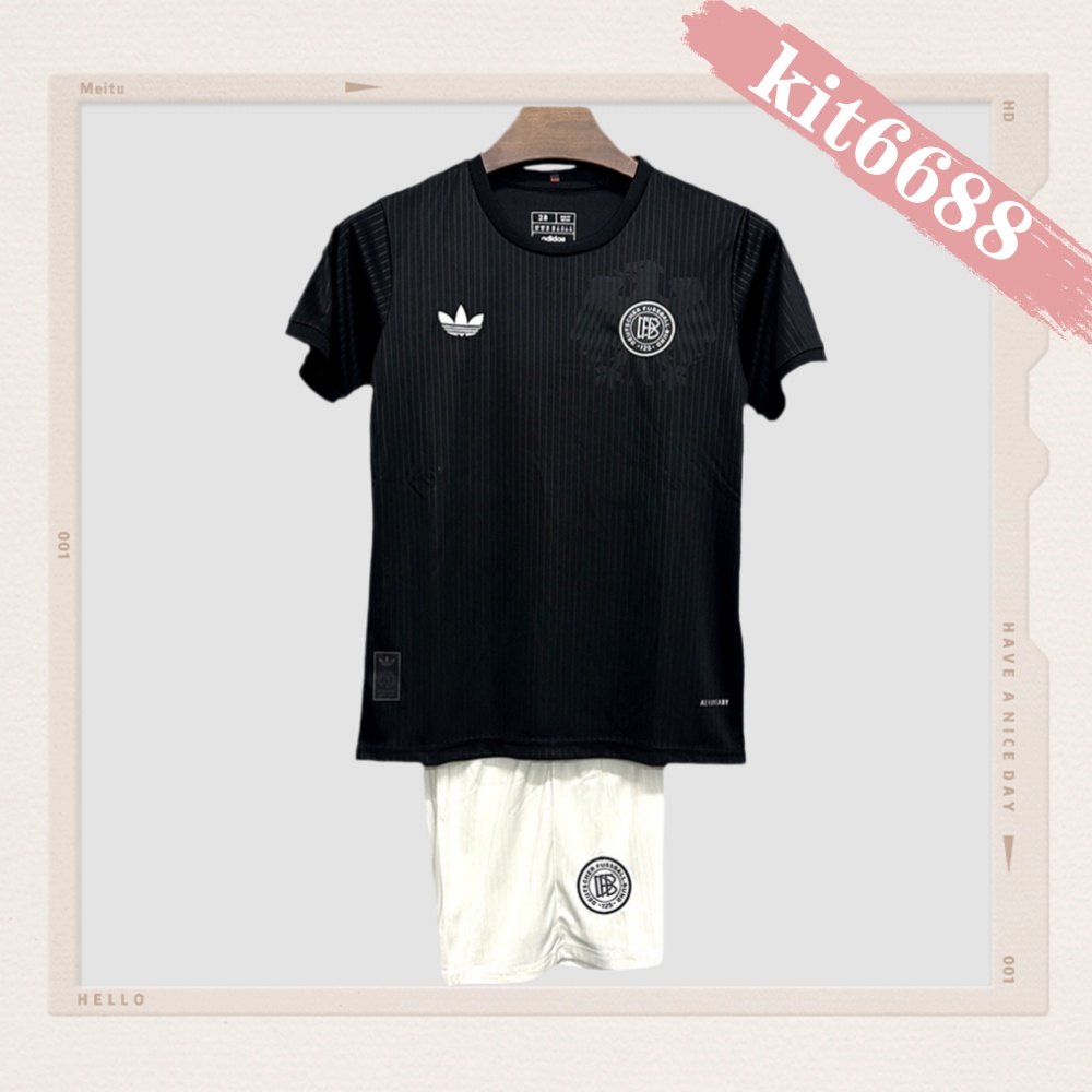 2025/2026 Germany 125th Anniversary Edition Black Football Shirt (Kids Kit socks)